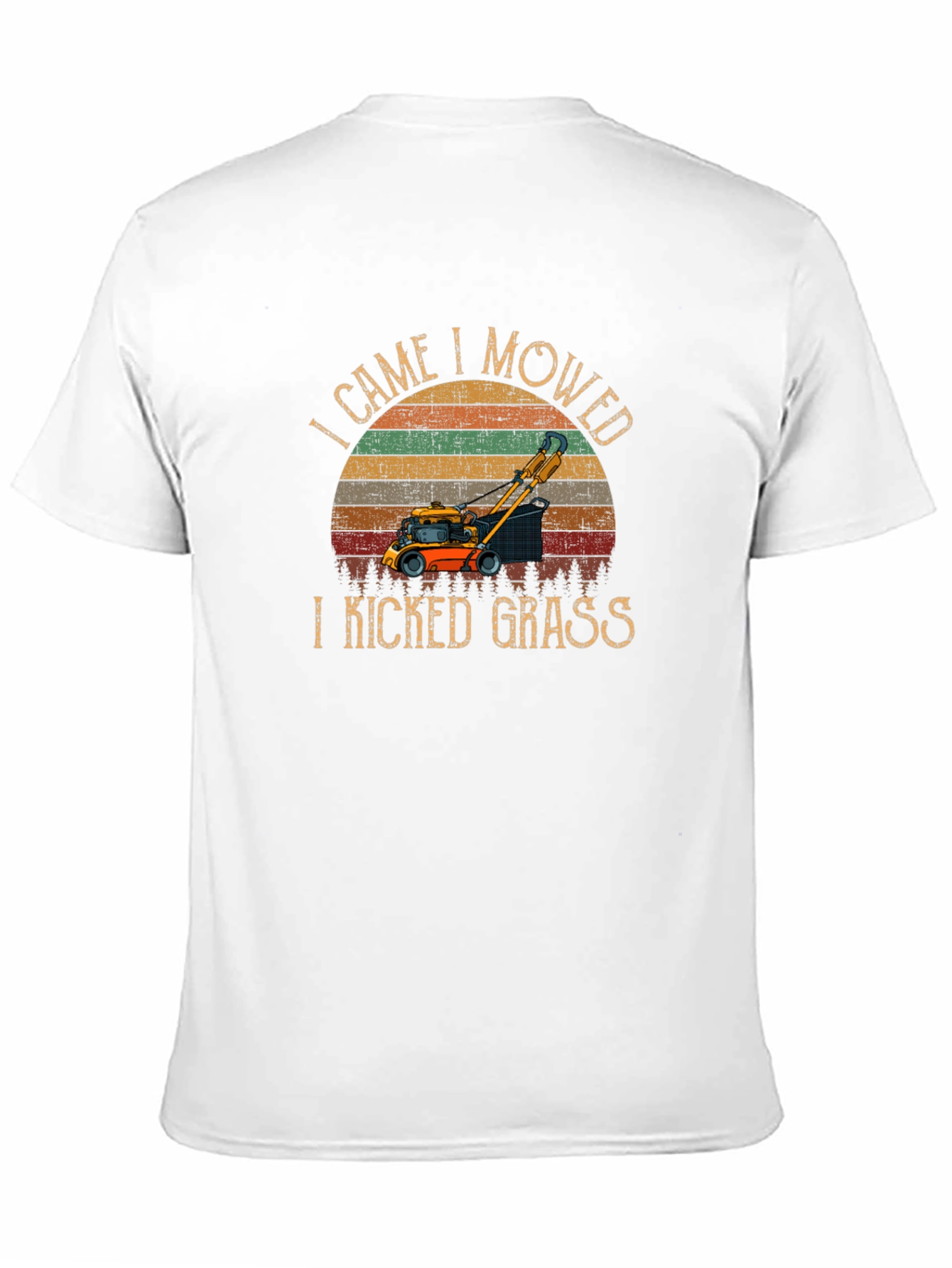 I Came I Mowed T-Shirt: Funny Lawn Mowing Tee