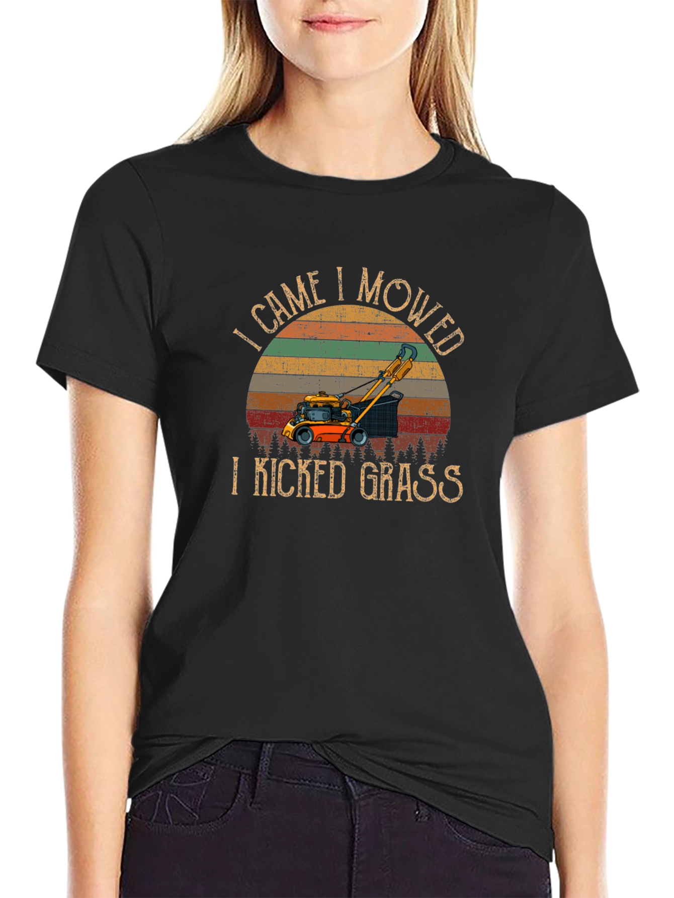 I Came I Mowed T-Shirt: Funny Lawn Mowing Tee