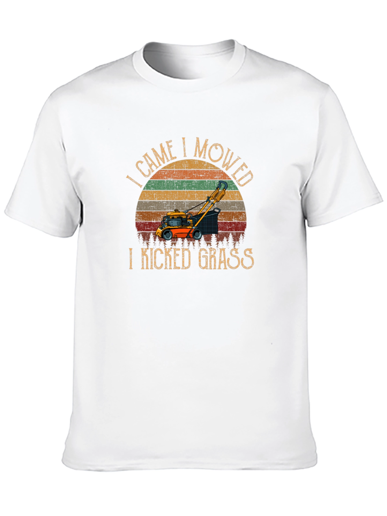 I Came I Mowed T-Shirt: Funny Lawn Mowing Tee