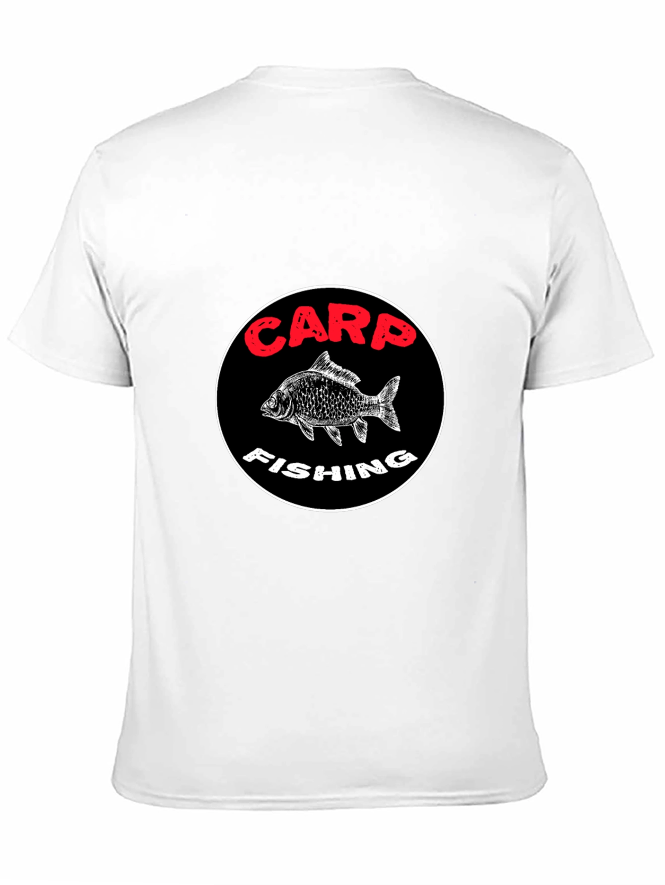 Carp Fishing Graphic T-Shirt - Black Cotton Tee
