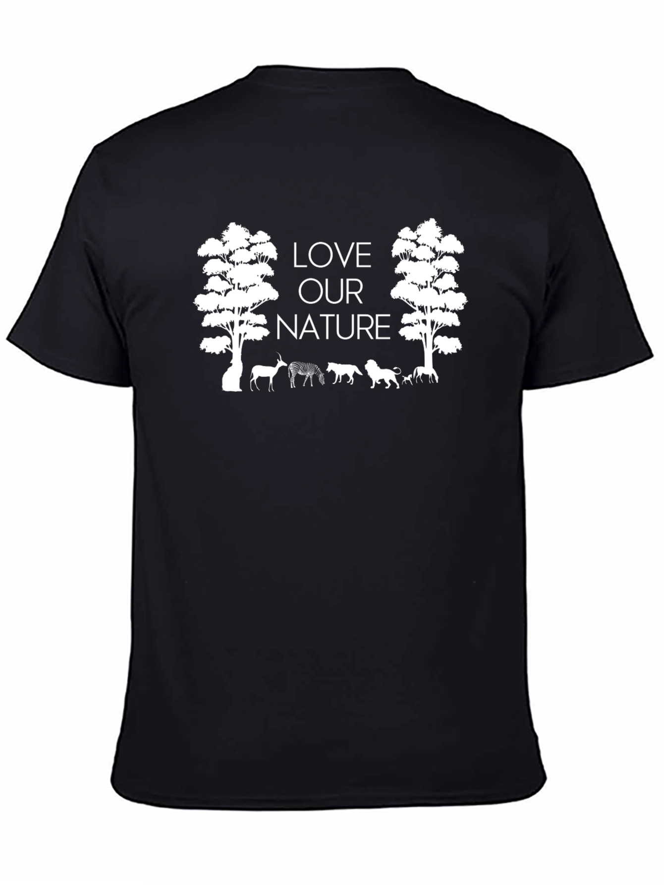Love Our Nature Graphic Tee - Black Cotton Blend