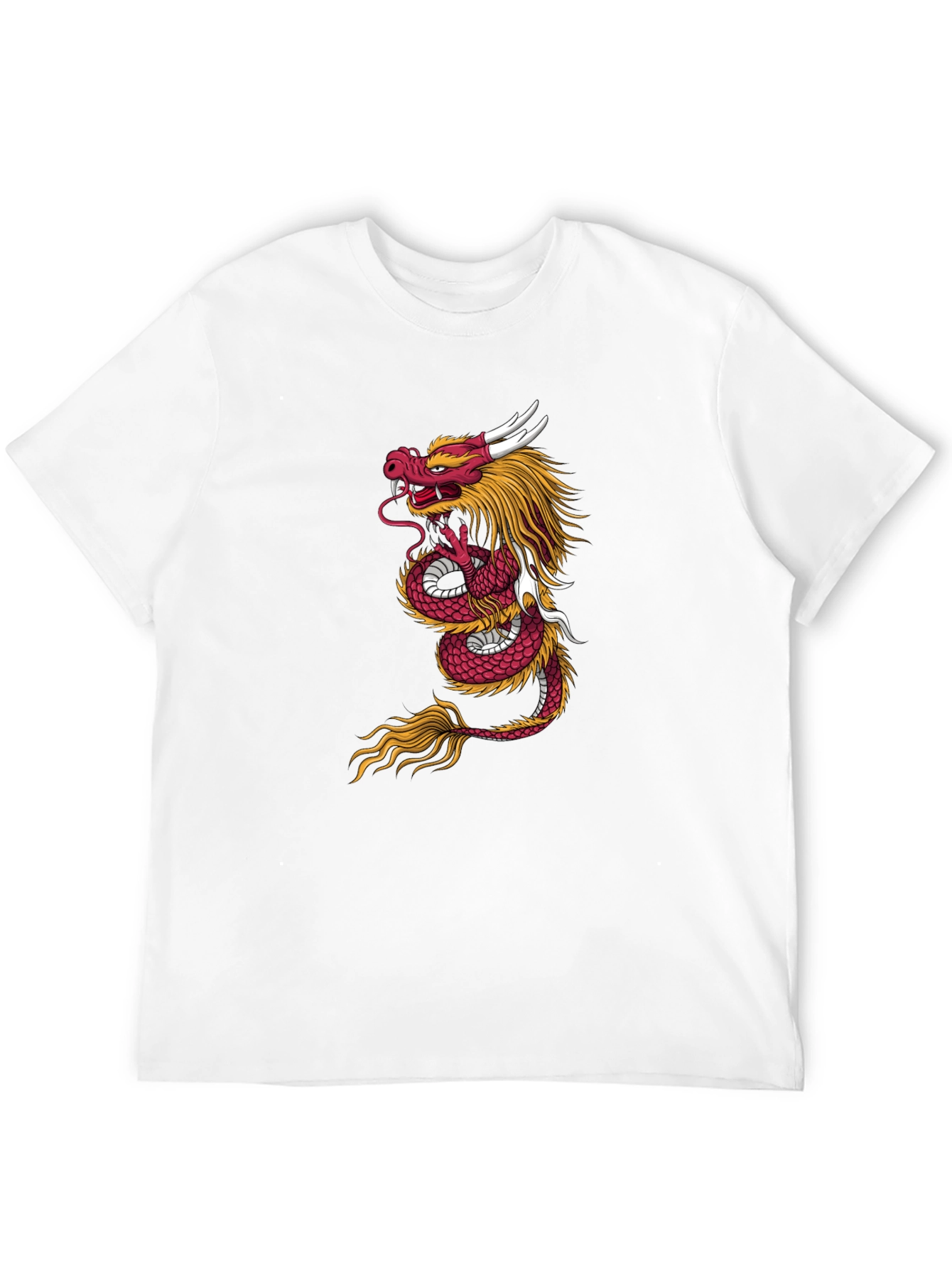 Black Tee with Dragon Graphic