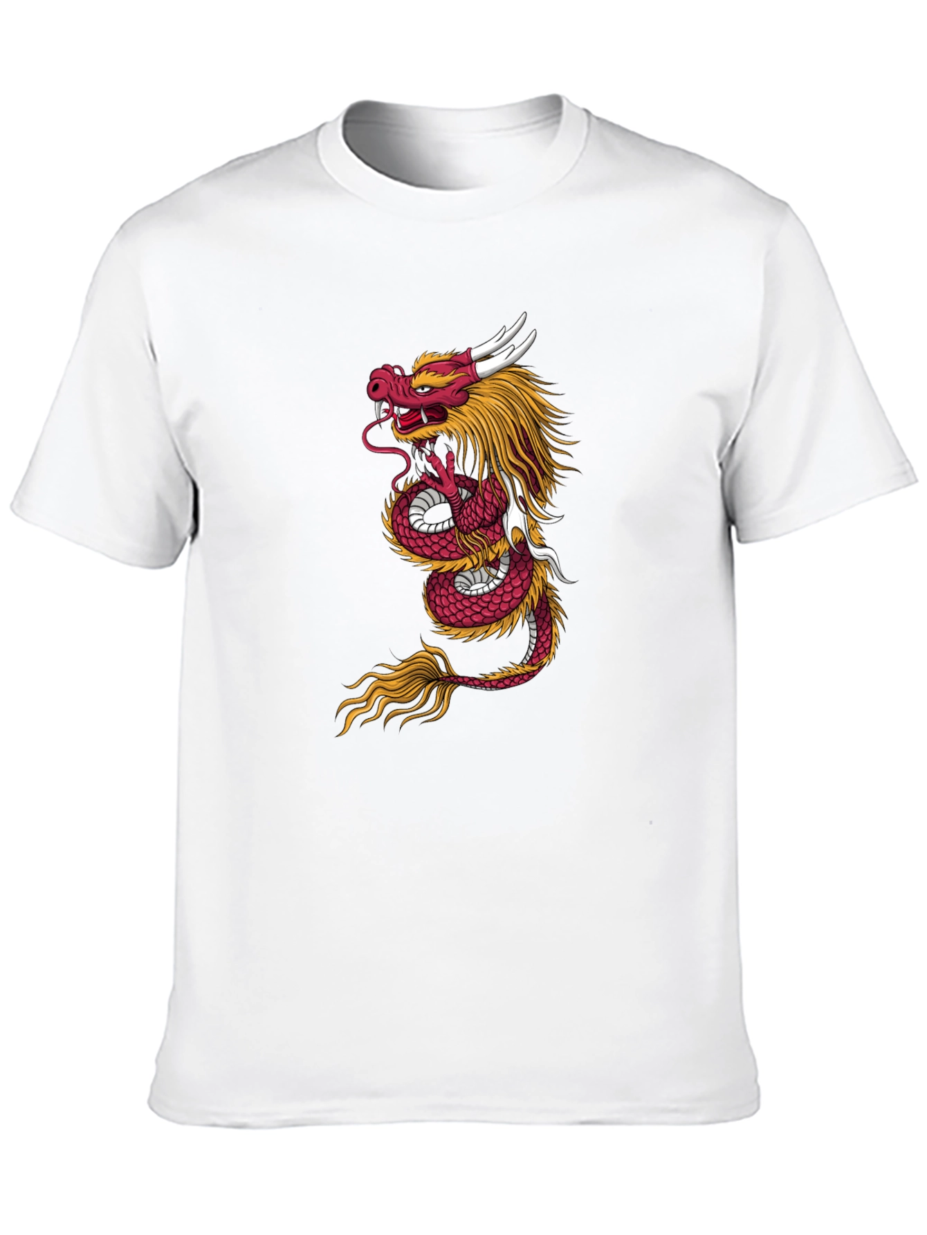 Black Tee with Dragon Graphic