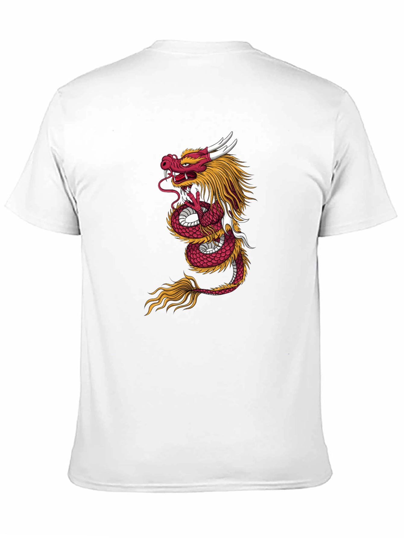Black Tee with Dragon Graphic