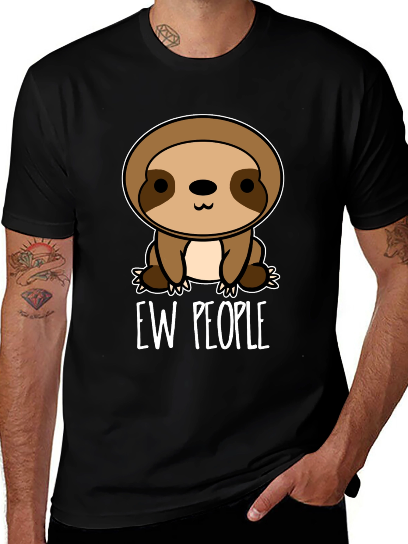 Ew People Sloth Graphic T-Shirt