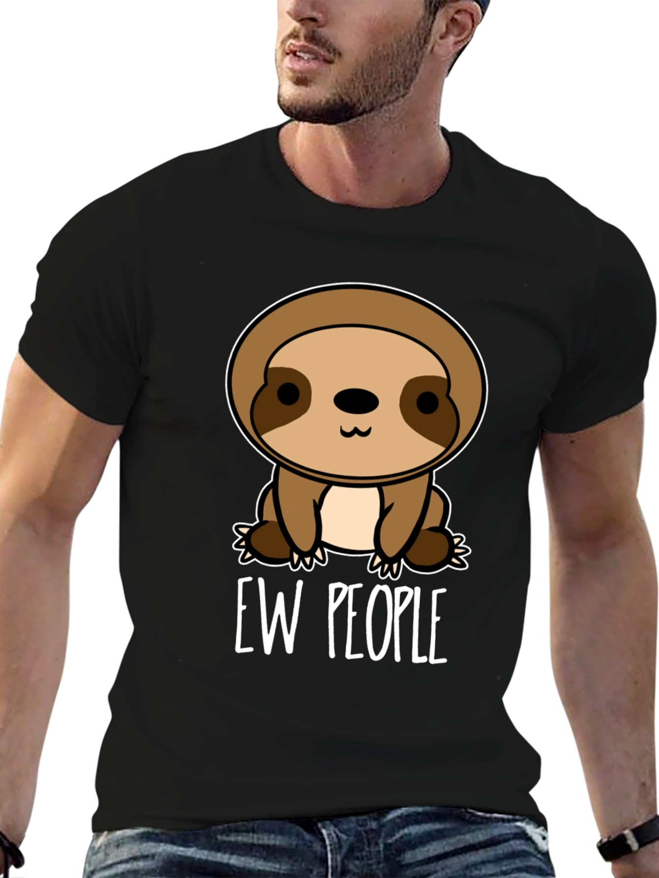 Ew People Sloth Graphic T-Shirt