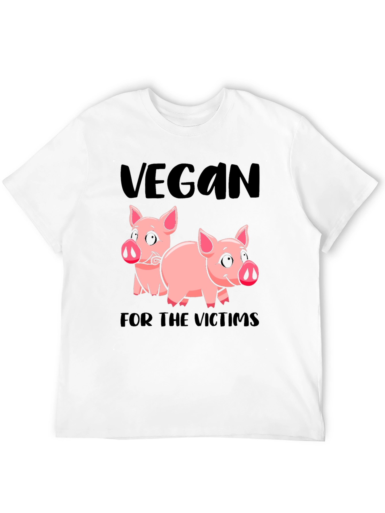 Vegan for the Victims Pig Graphic T-Shirt