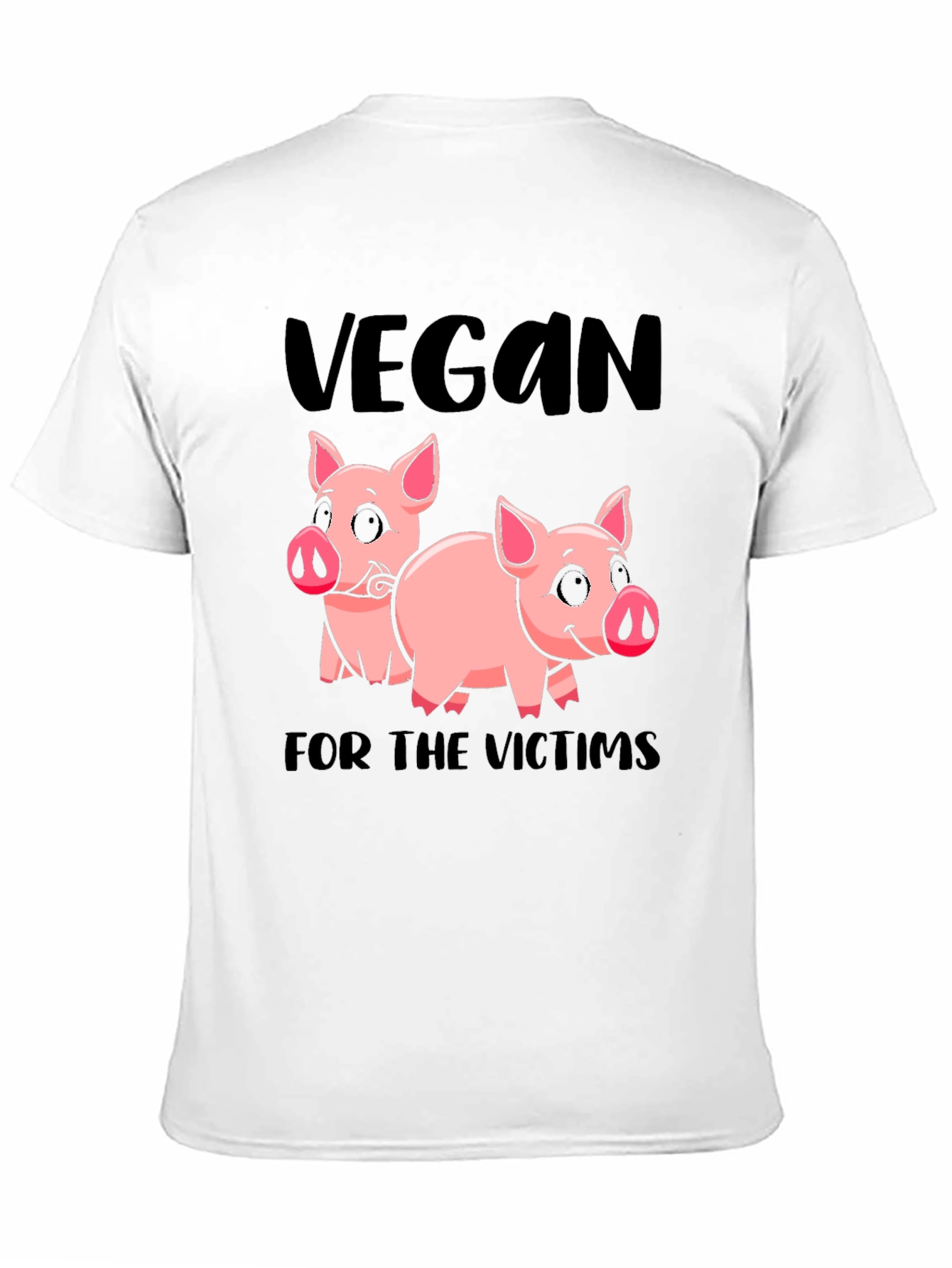 Vegan for the Victims Pig Graphic T-Shirt