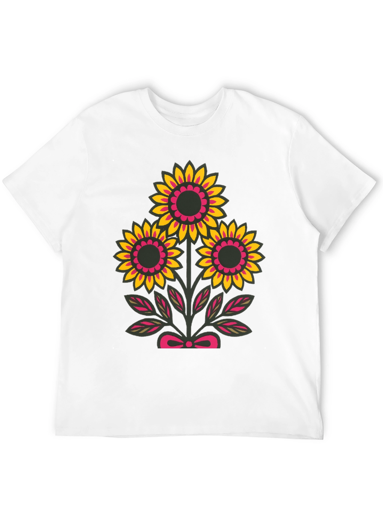 Floral Graphic Tee - Black Casual Shirt