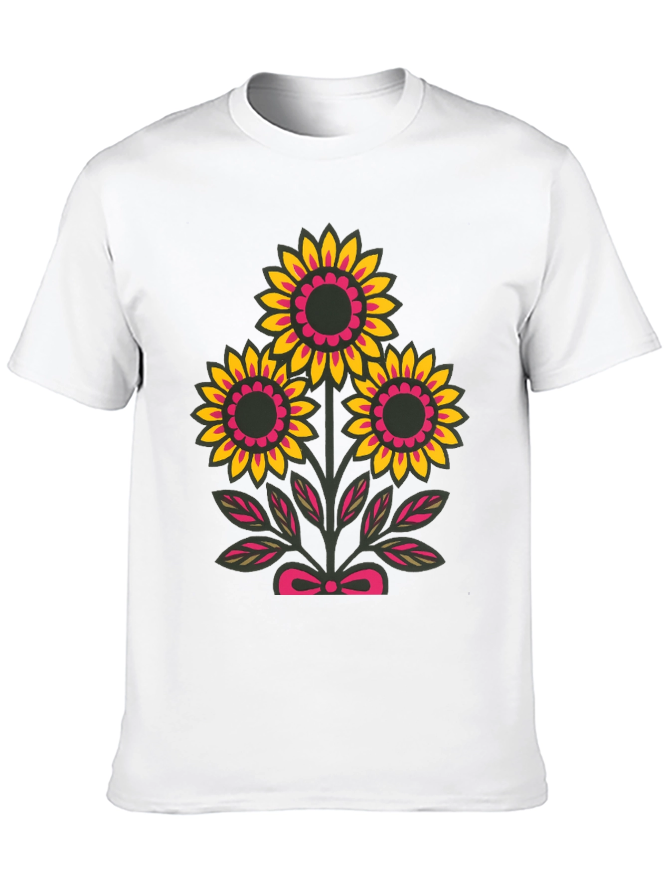Floral Graphic Tee - Black Casual Shirt