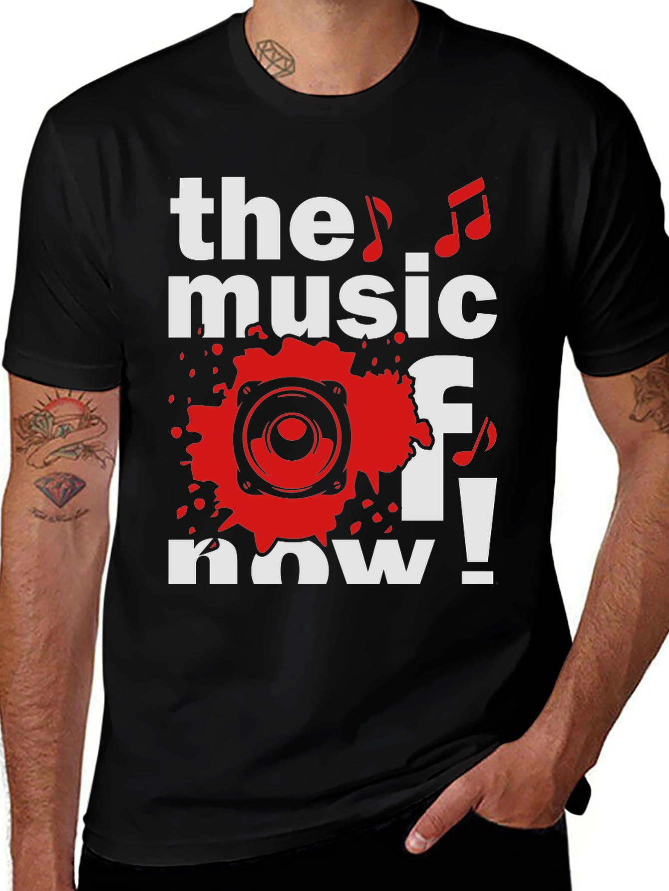 The Music of Now Black Graphic Tee