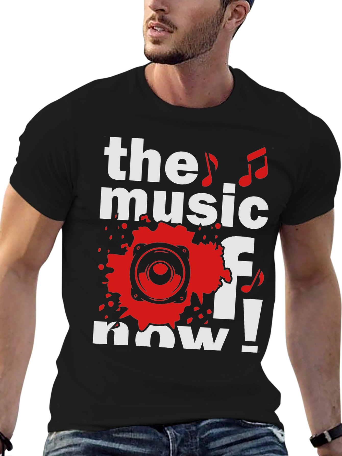 The Music of Now Black Graphic Tee