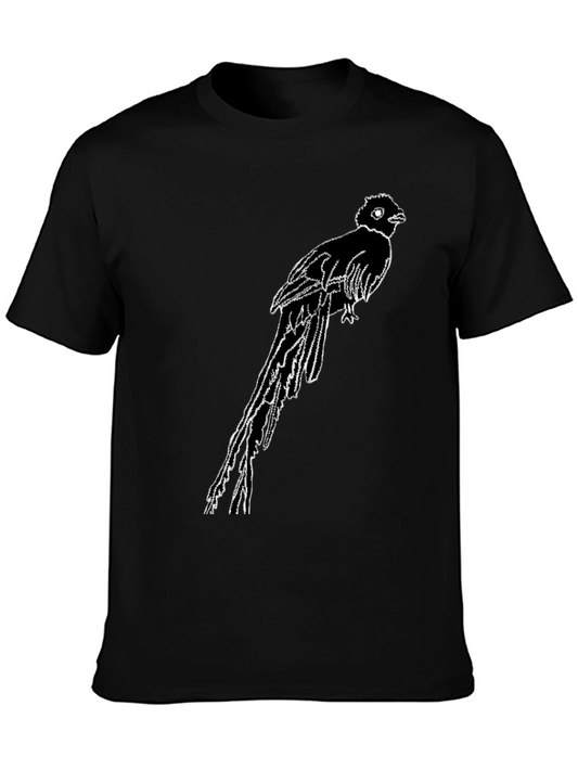Black Graphic Tee - Resplendent Quetzal Design