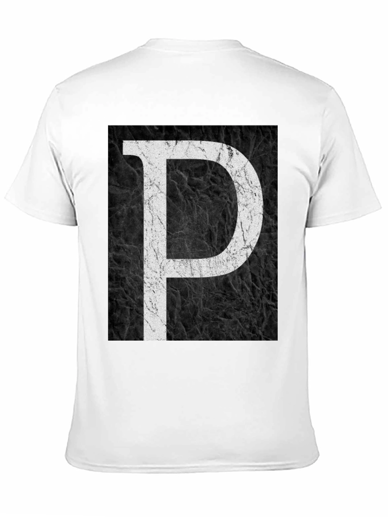 Bold Letter P Black Graphic Tee