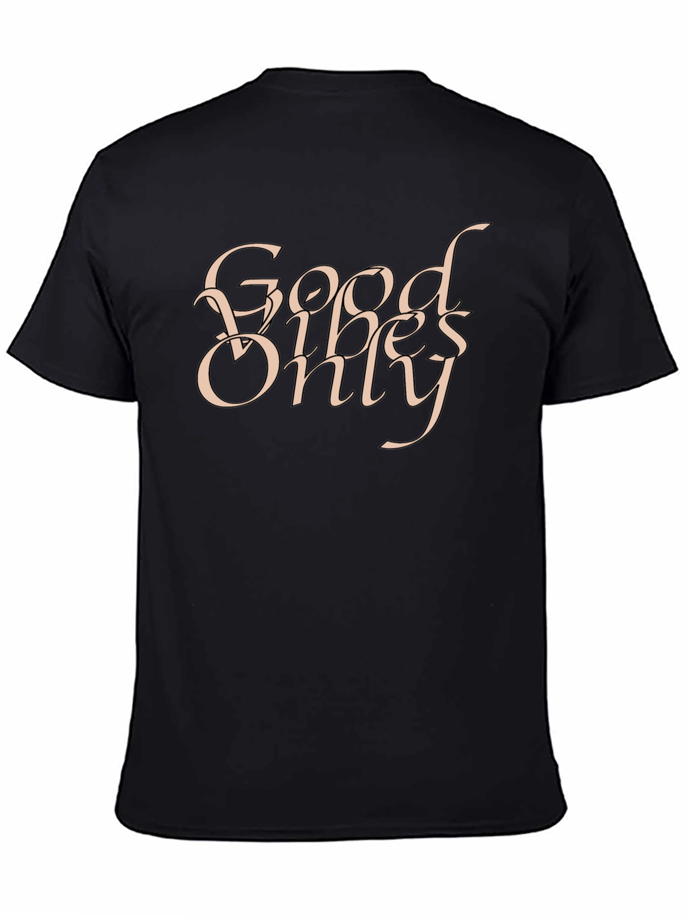 Good Vibes Only Graphic Black T-Shirt