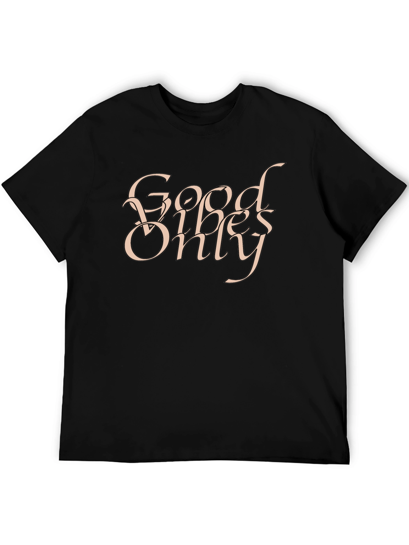 Good Vibes Only Graphic Black T-Shirt