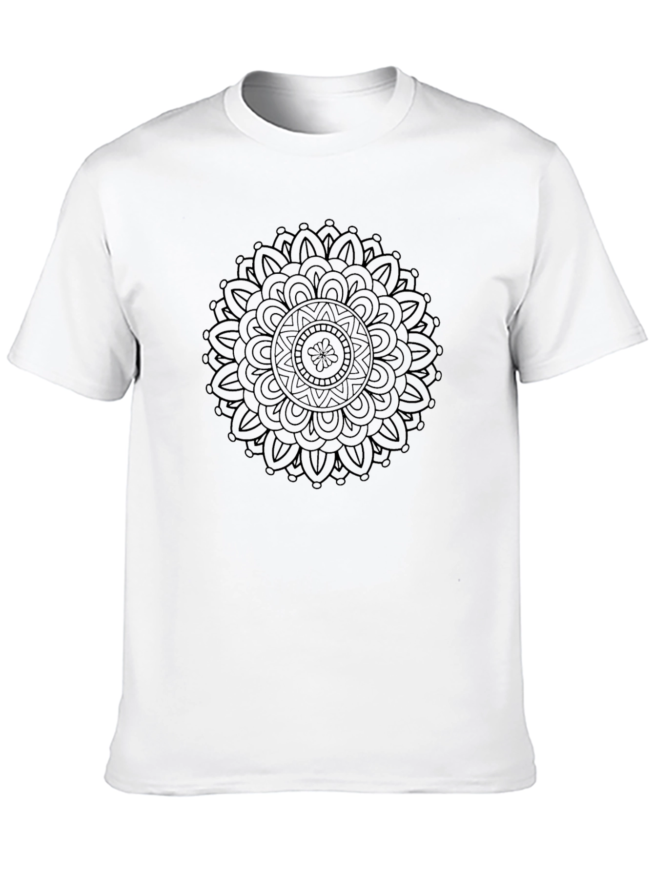 Black Mandala T-Shirt - Artistic Graphic Tee
