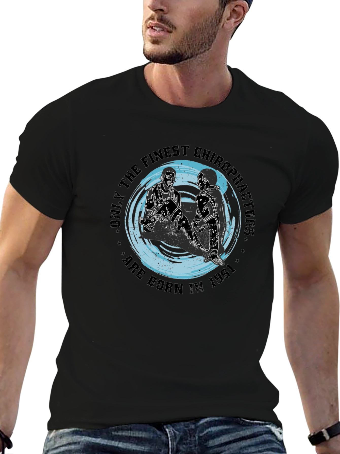 Finest Chiropractor 1991 Black T-Shirt