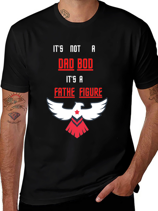 Dad Bod Father Figure Graphic T-Shirt - Funny Mens Tee