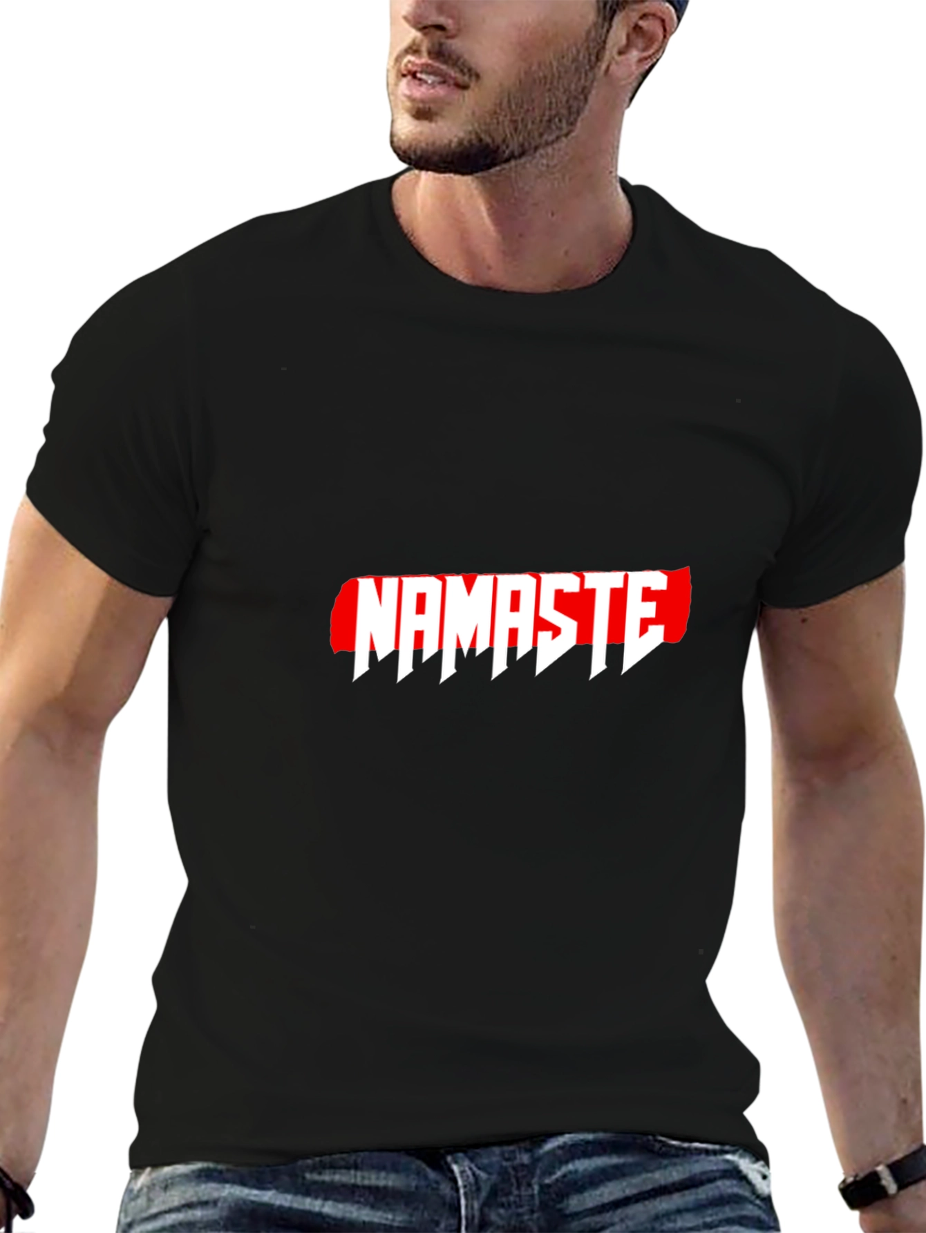 Namaste Graphic T-Shirt - Casual Black Tee