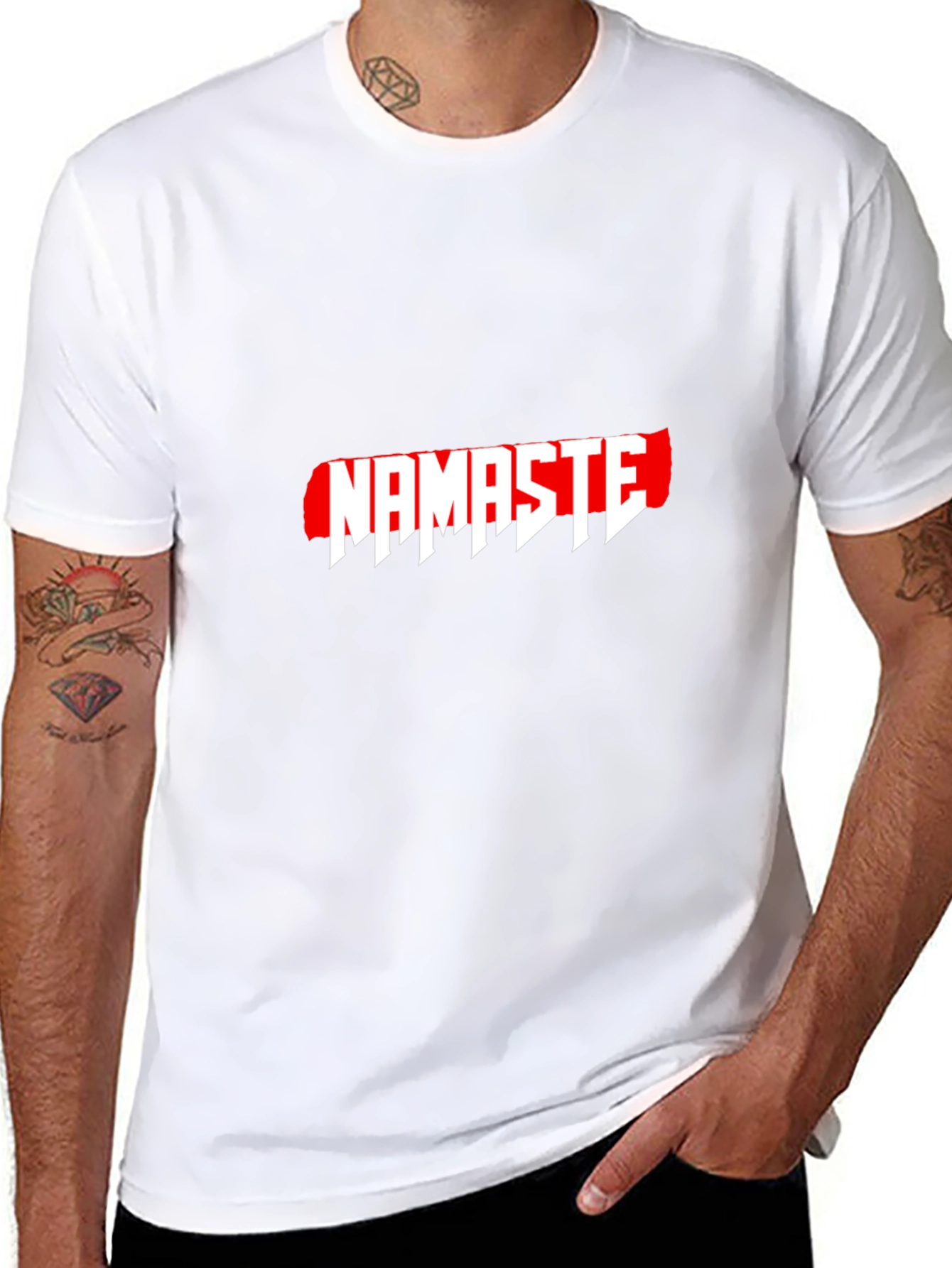 Namaste Graphic T-Shirt - Casual Black Tee