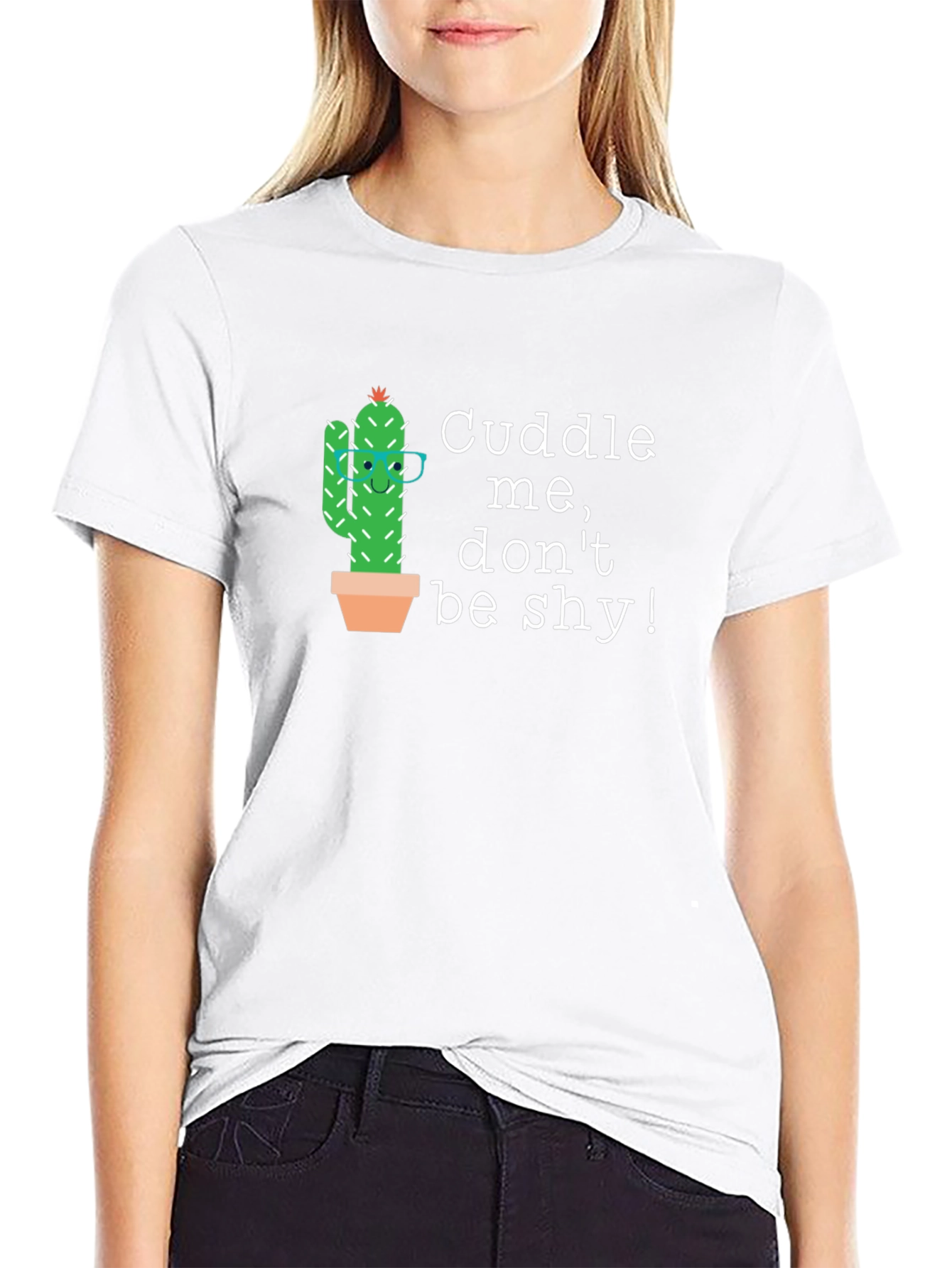 Cuddle Cactus Graphic T-Shirt - Dont Be Shy!