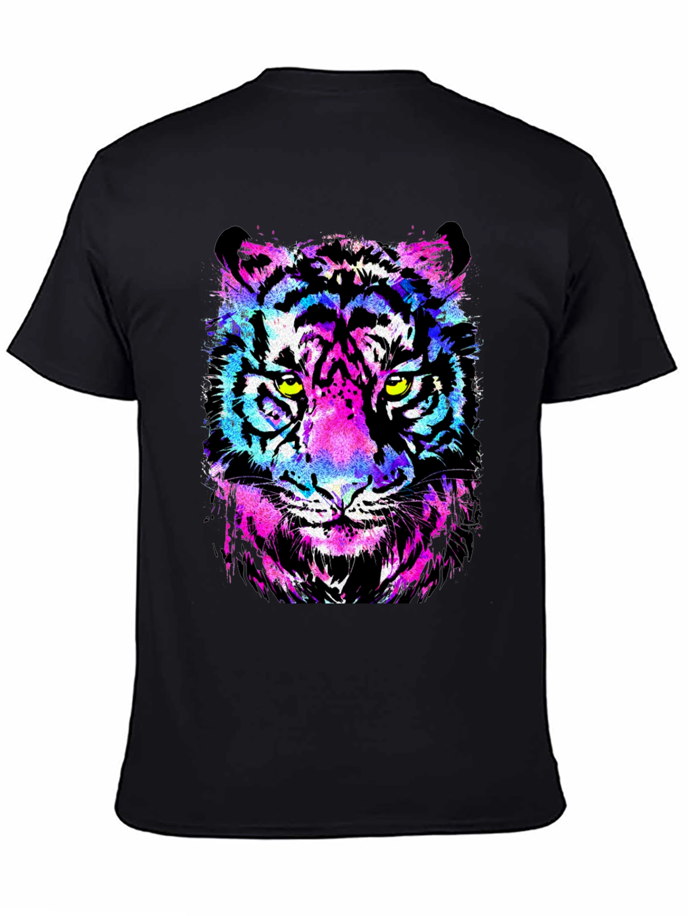 Neon Tiger Graphic T-Shirt - Bold Animal Print