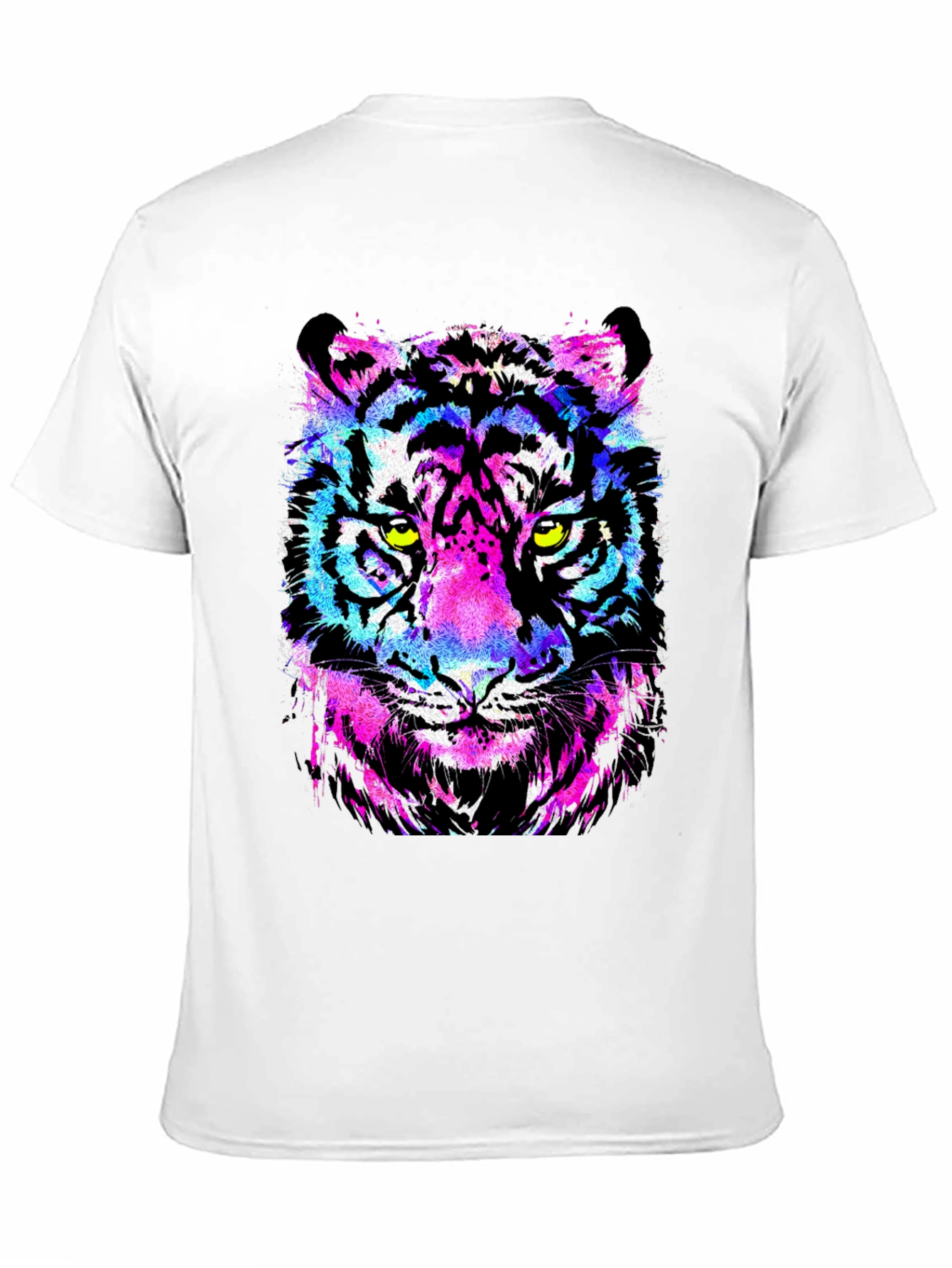 Neon Tiger Graphic T-Shirt - Bold Animal Print