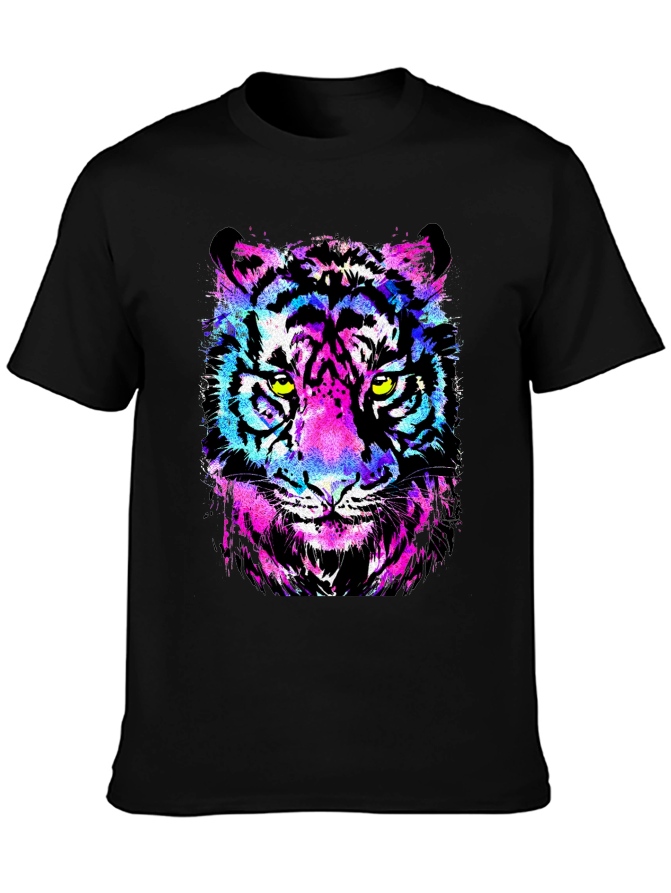 Neon Tiger Graphic T-Shirt - Bold Animal Print