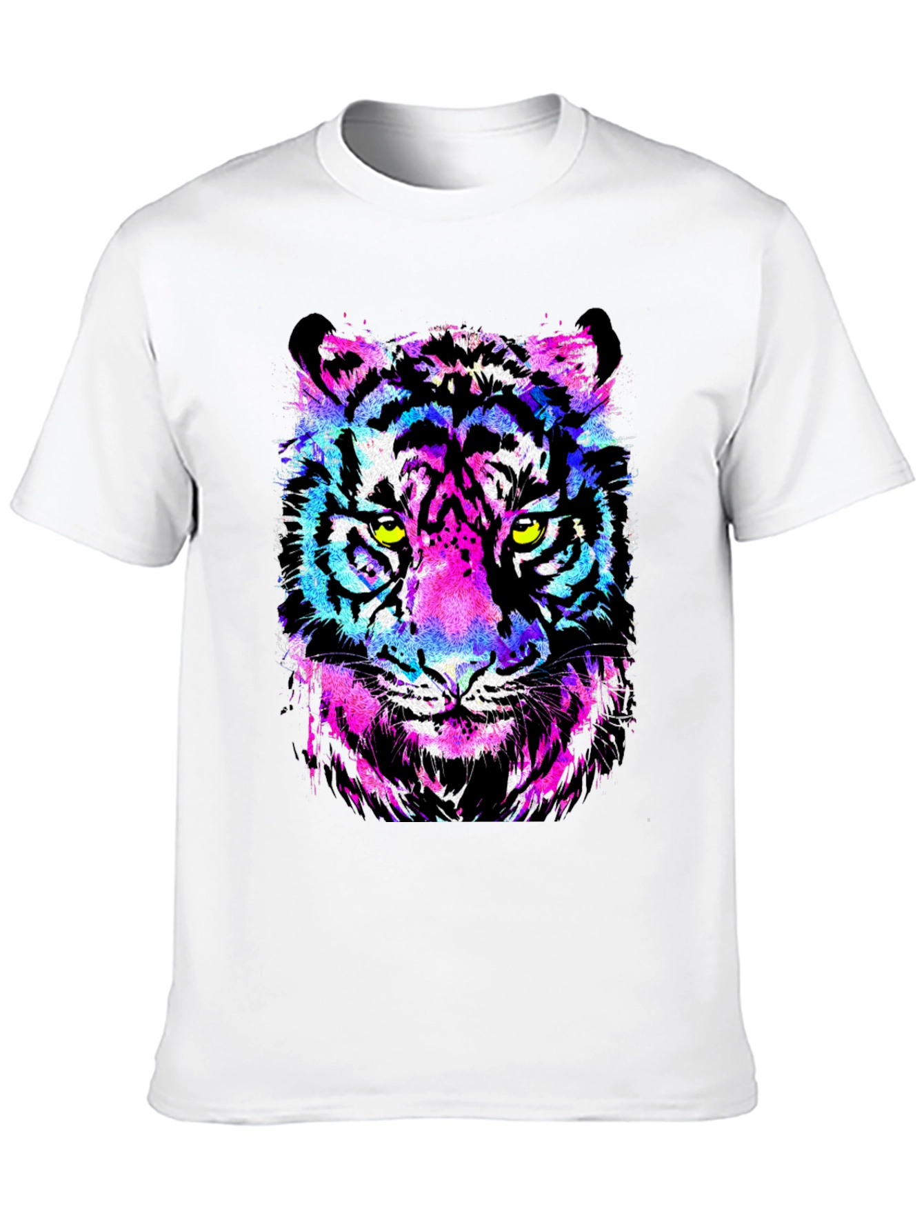 Neon Tiger Graphic T-Shirt - Bold Animal Print