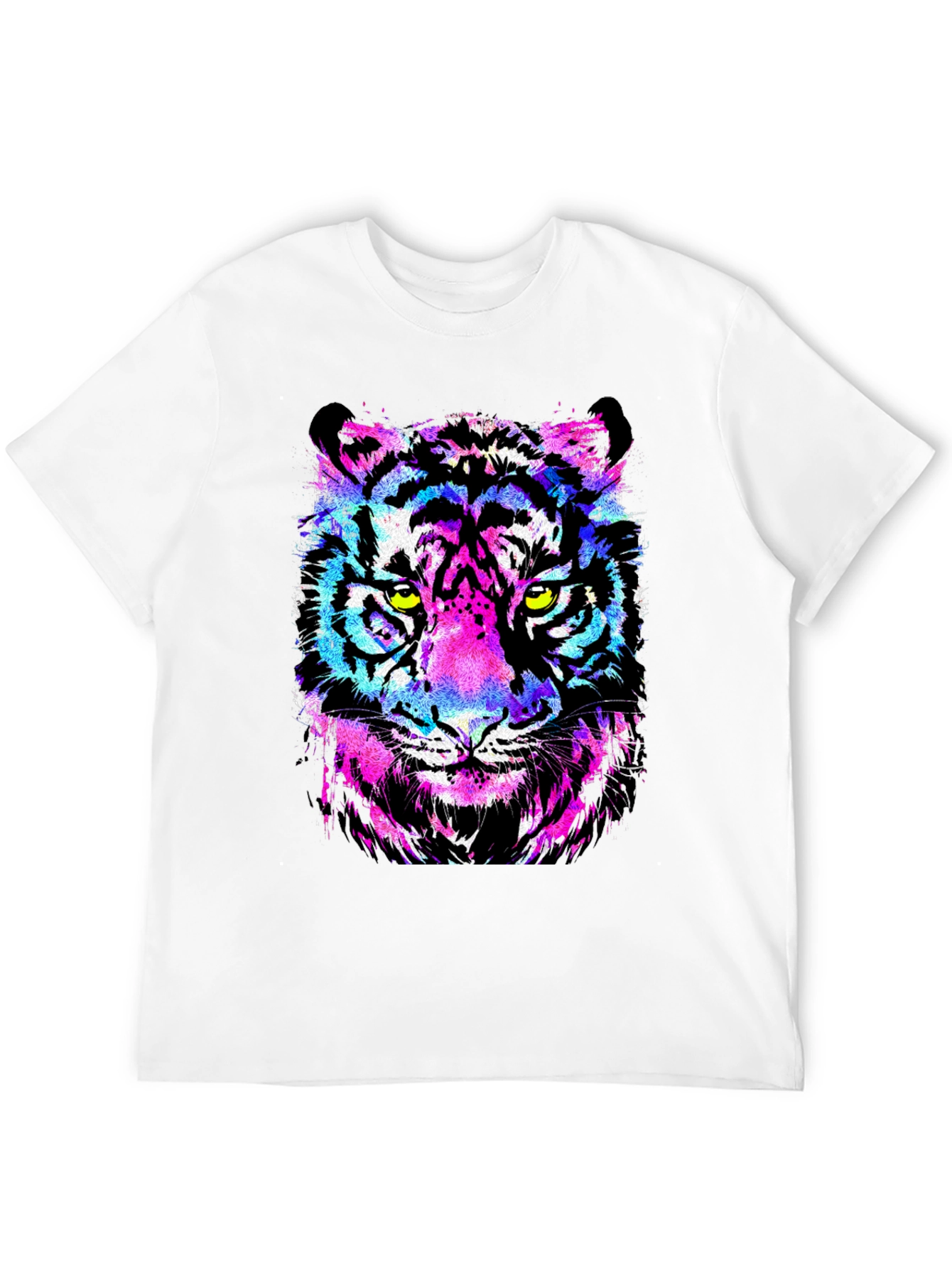 Neon Tiger Graphic T-Shirt - Bold Animal Print