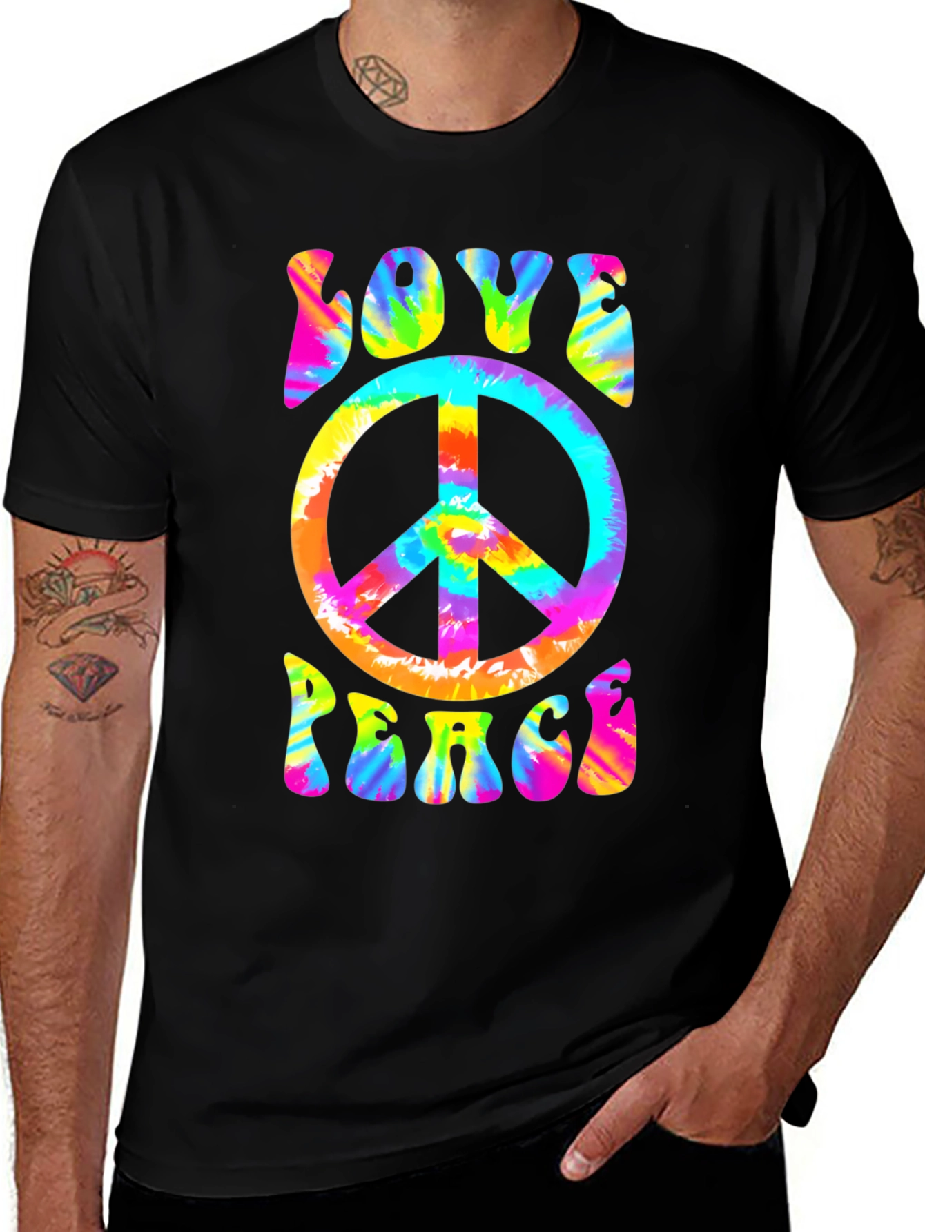 Love & Peace Tie-Dye T-Shirt