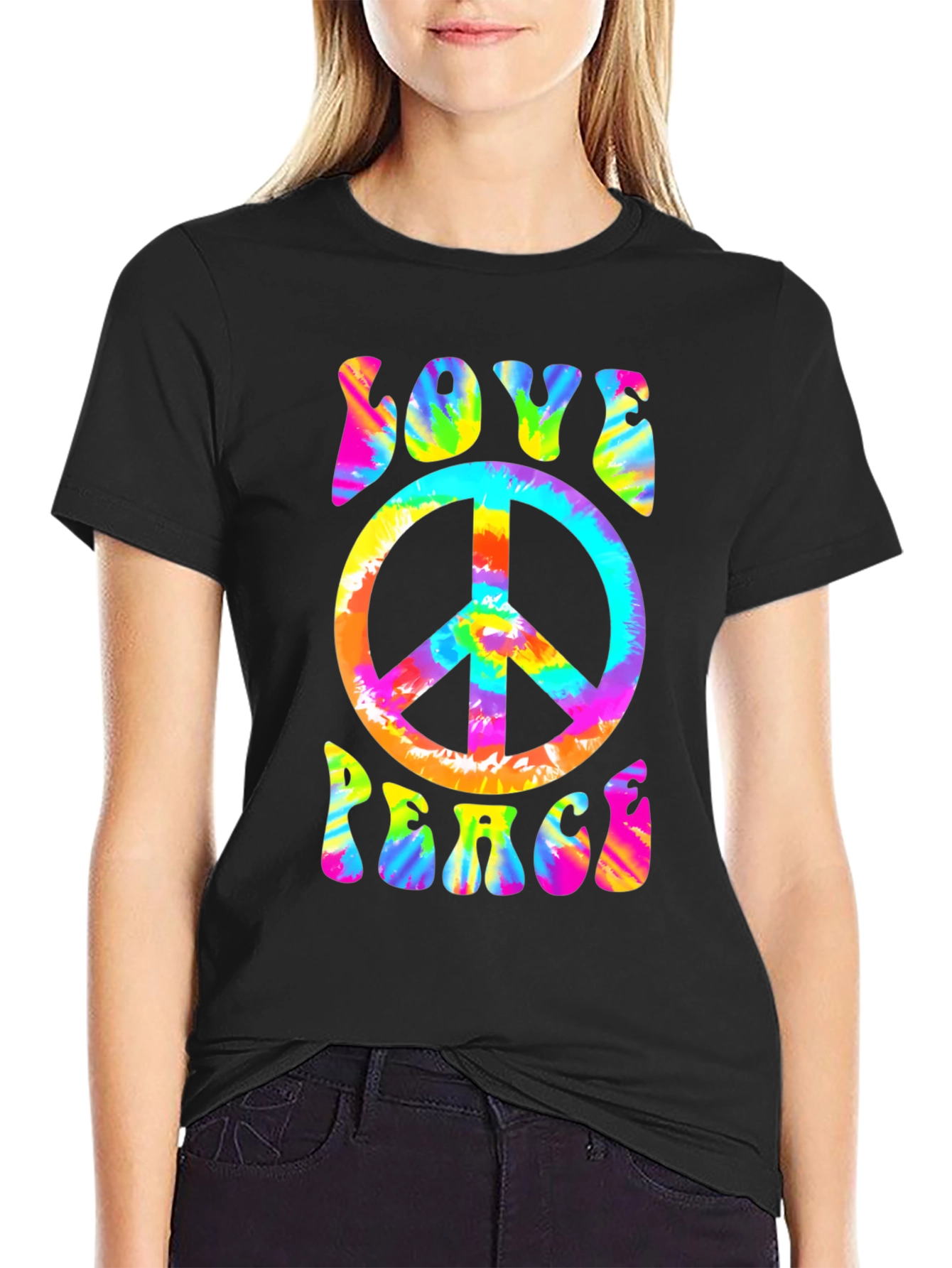 Love & Peace Tie-Dye T-Shirt