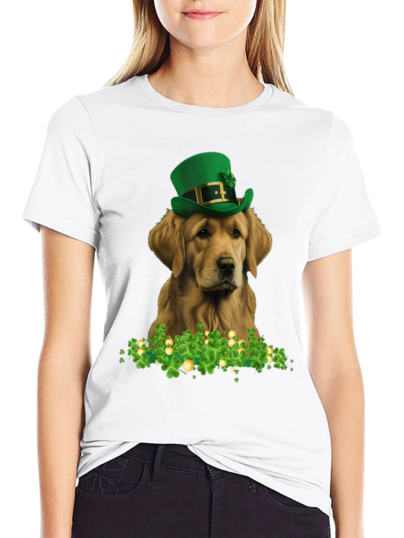 St. Patricks Day Golden Retriever T-Shirt