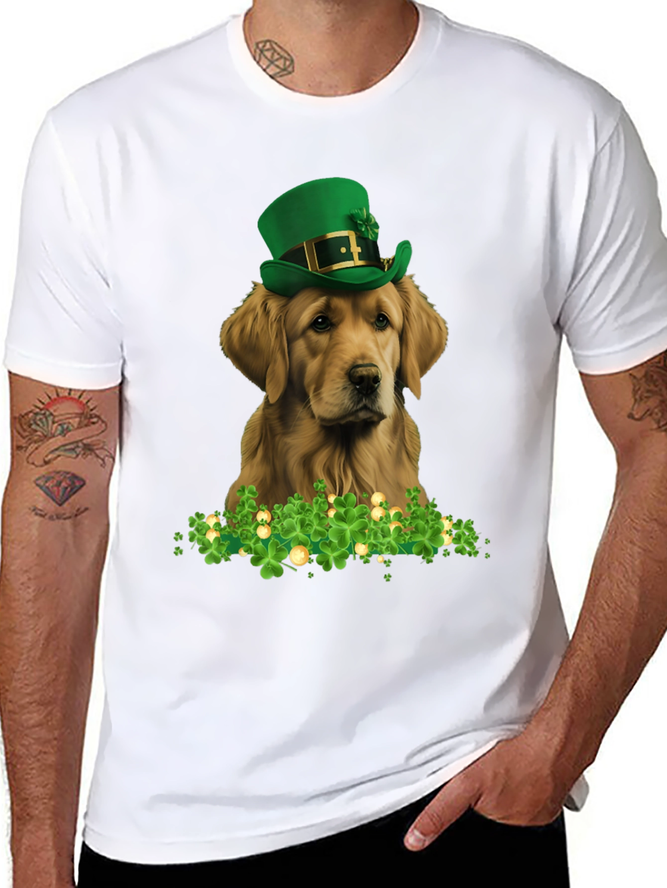 St. Patricks Day Golden Retriever T-Shirt