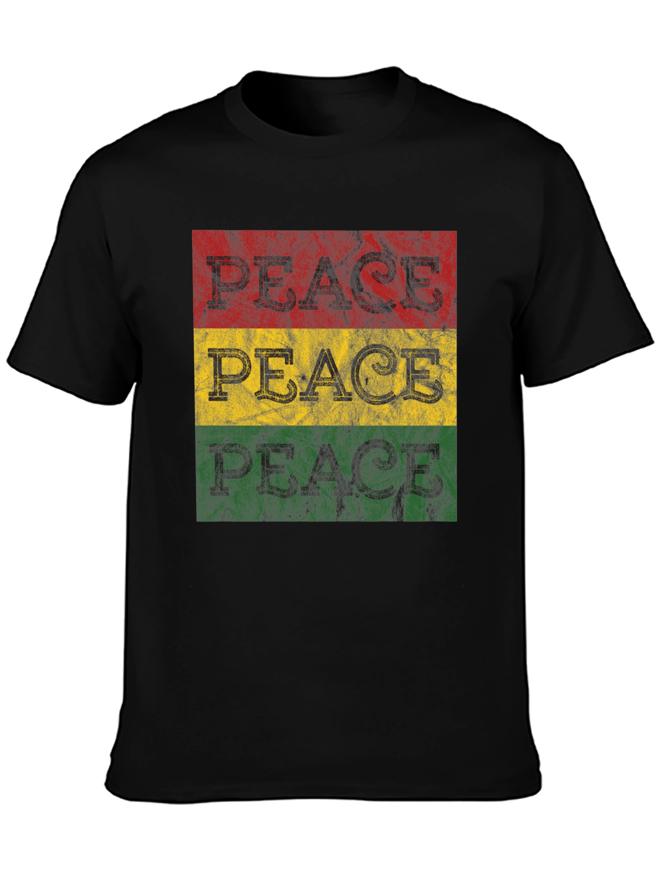 Rasta Peace T-Shirt - Red Yellow Green Graphic Tee