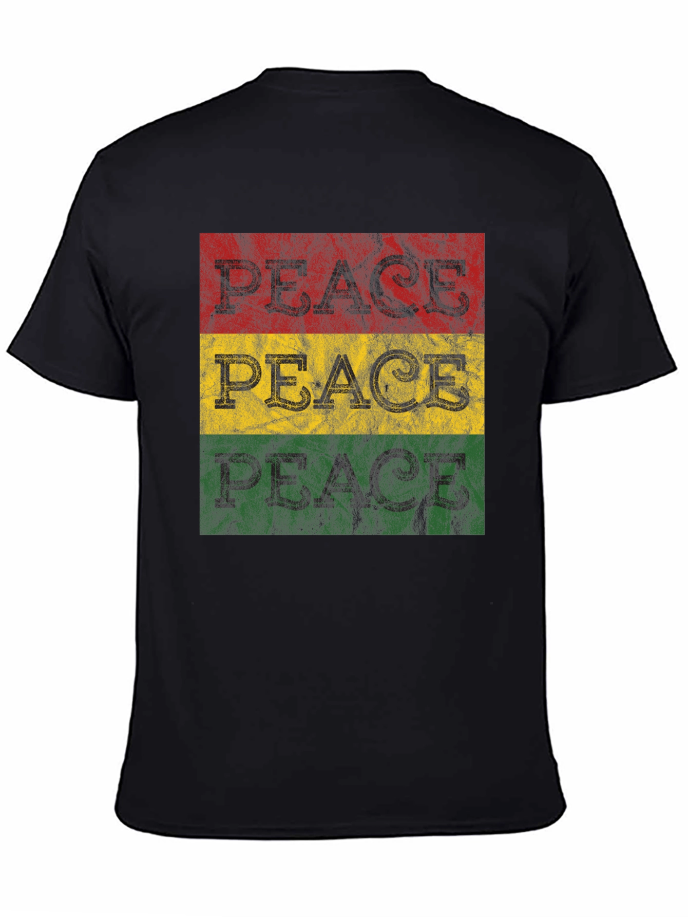 Rasta Peace T-Shirt - Red Yellow Green Graphic Tee