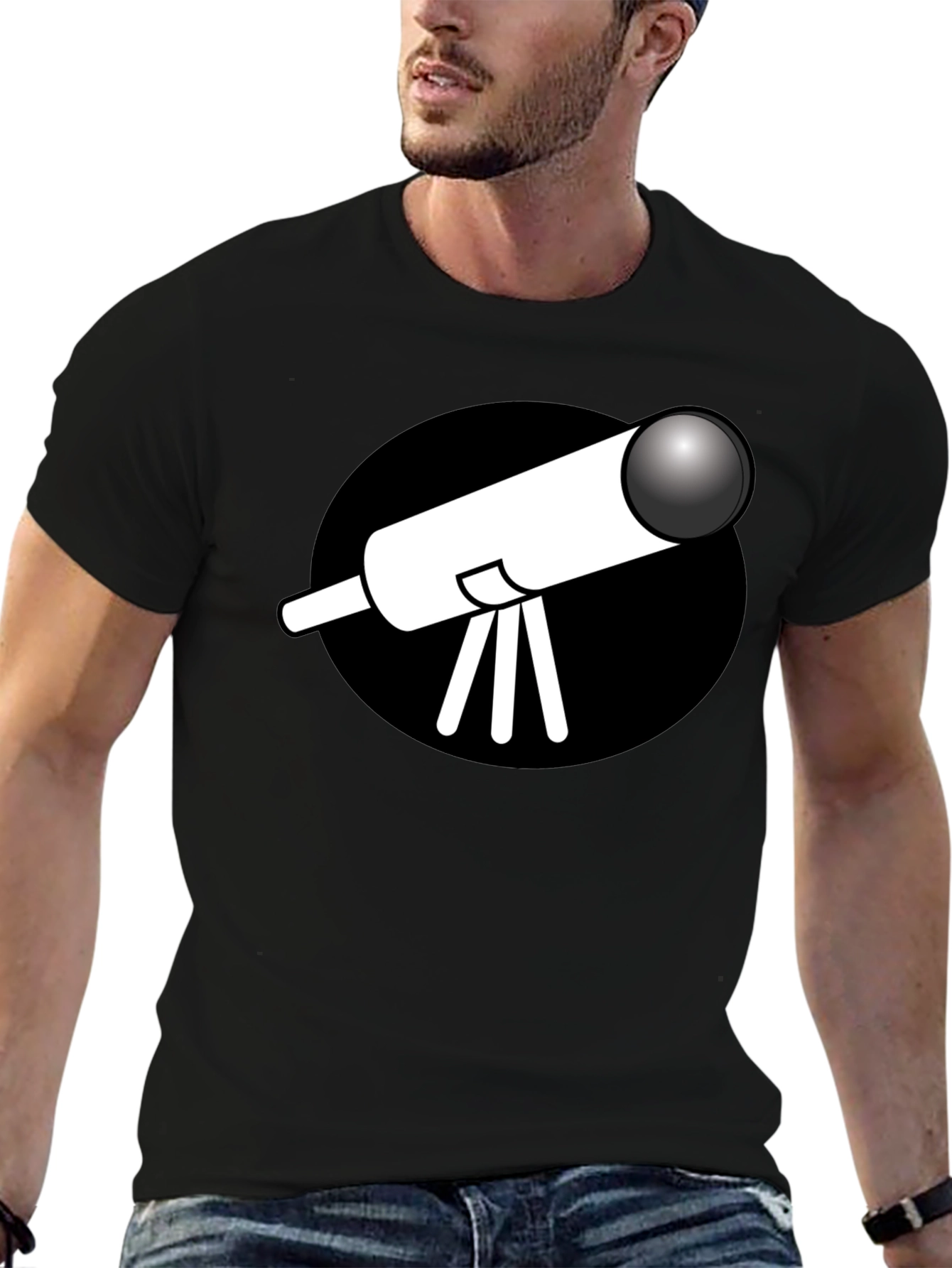 Telescope Graphic Black T-Shirt