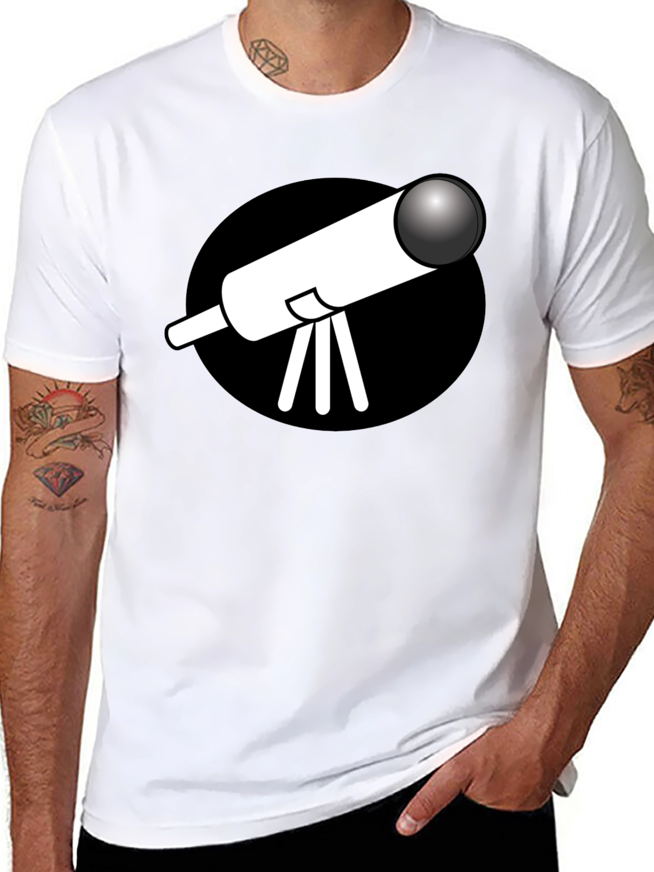 Telescope Graphic Black T-Shirt