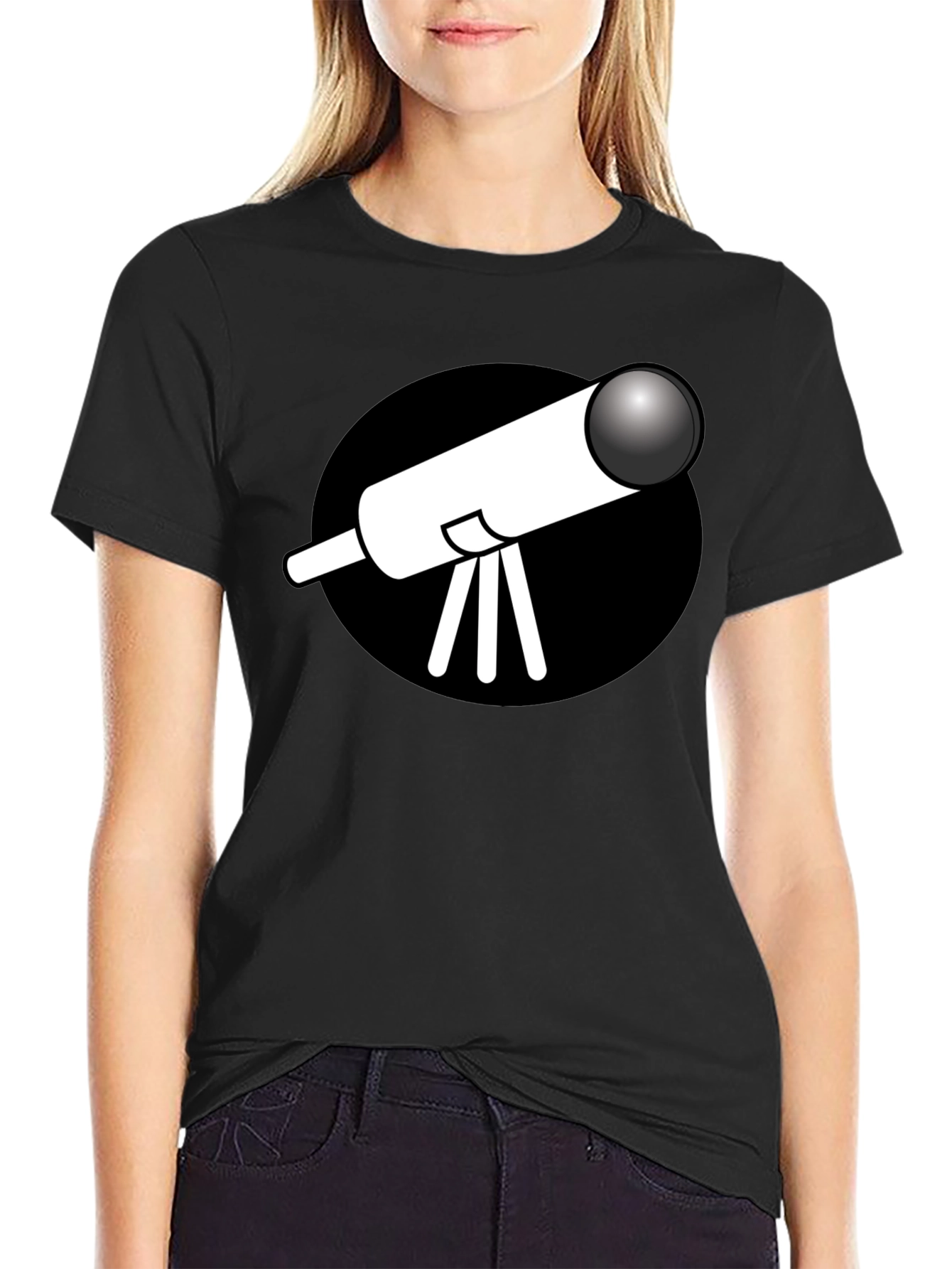 Telescope Graphic Black T-Shirt