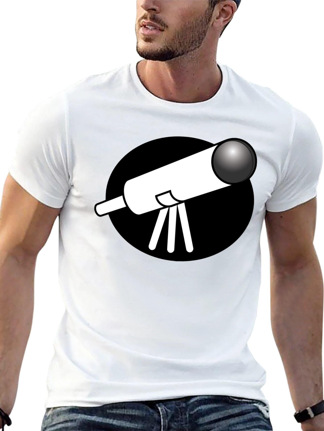 Telescope Graphic Black T-Shirt