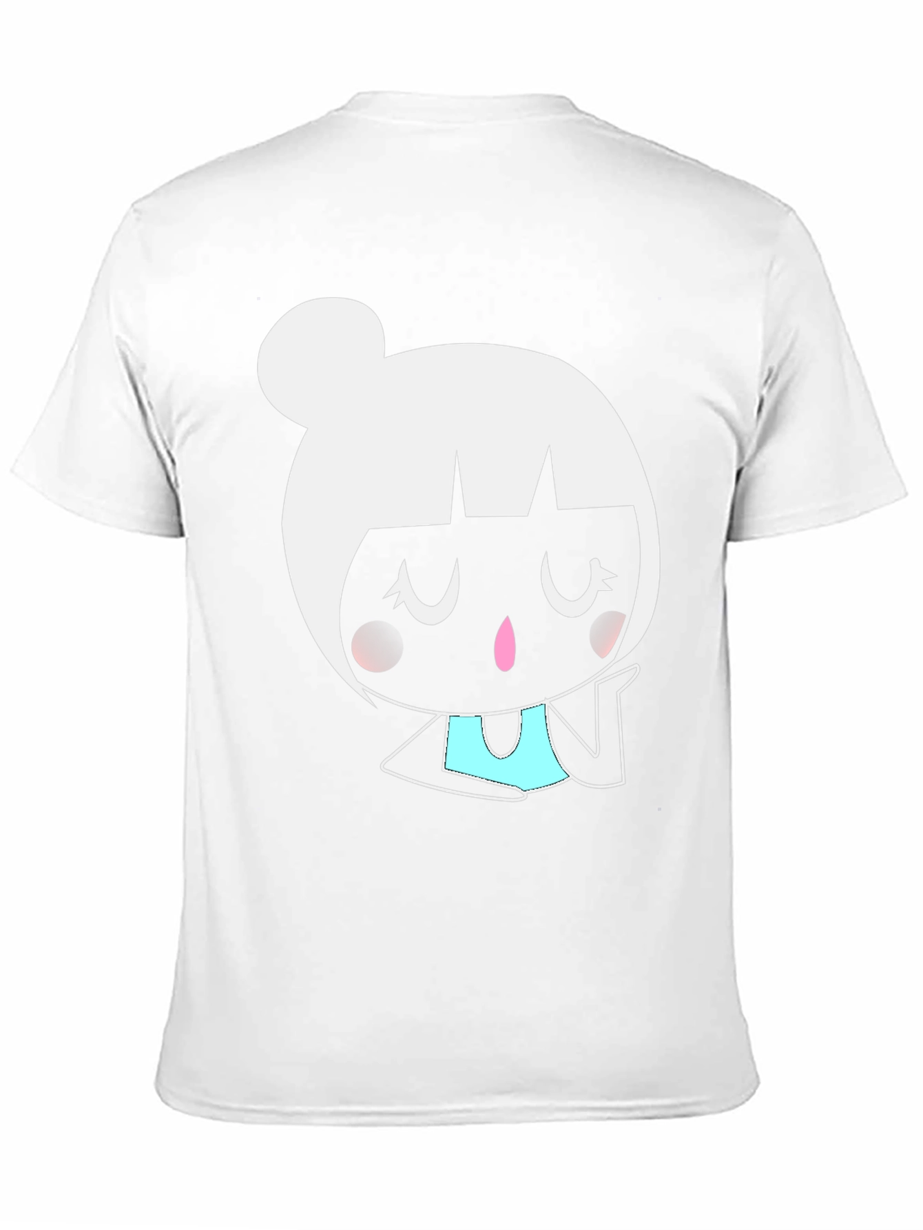 Cute Cartoon Girl Graphic Tee - Black Unisex Shirt