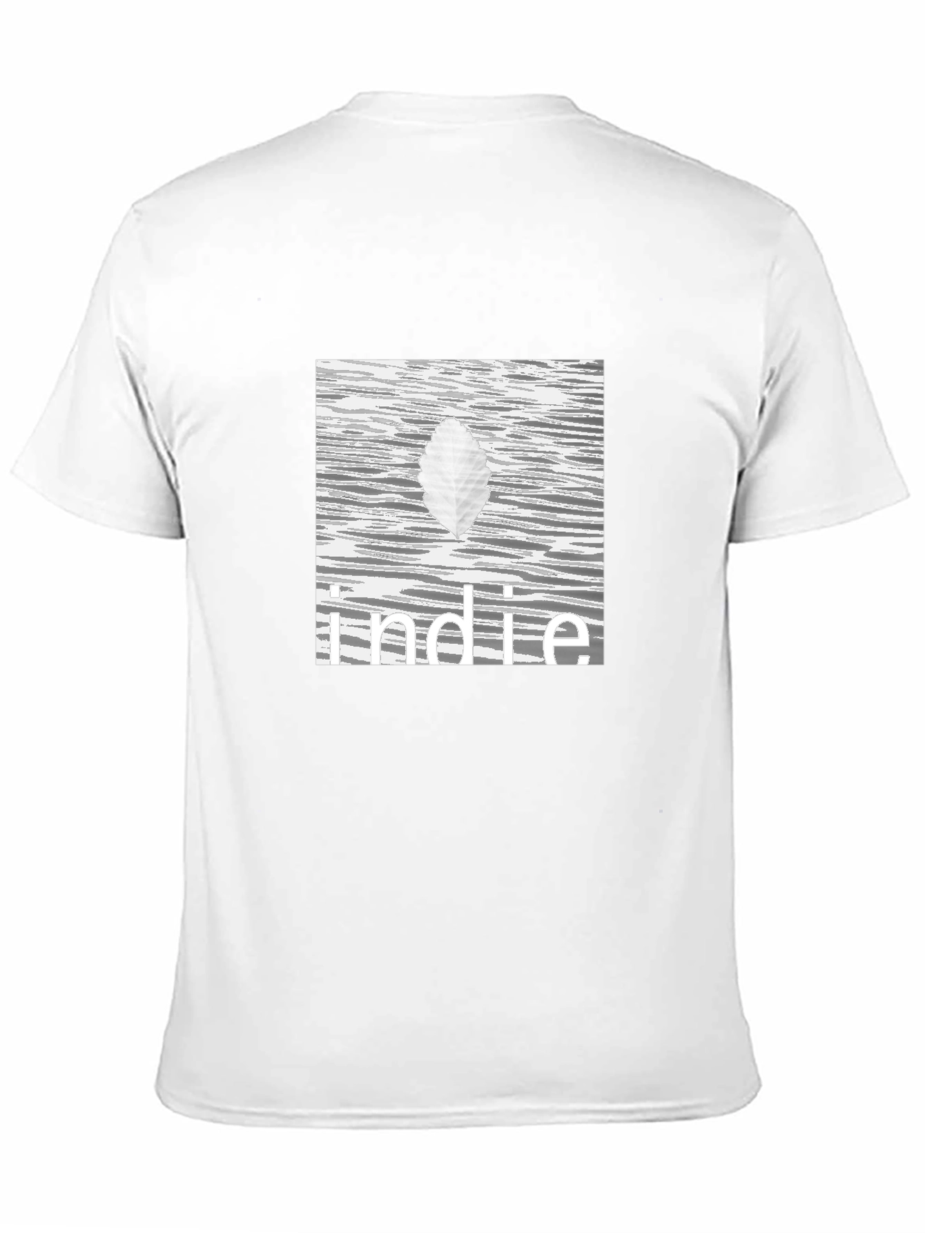 Indie Leaf Graphic Tee - Stylish Black Cotton T-Shirt