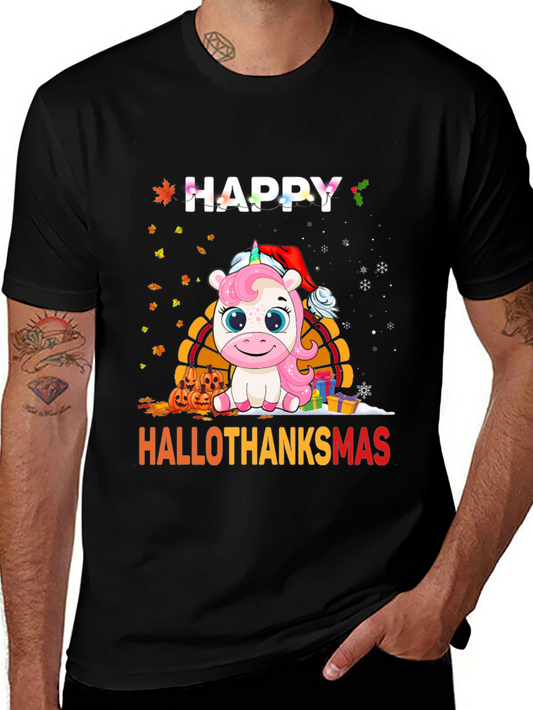 Happy Hallothanksmas Unicorn T-Shirt