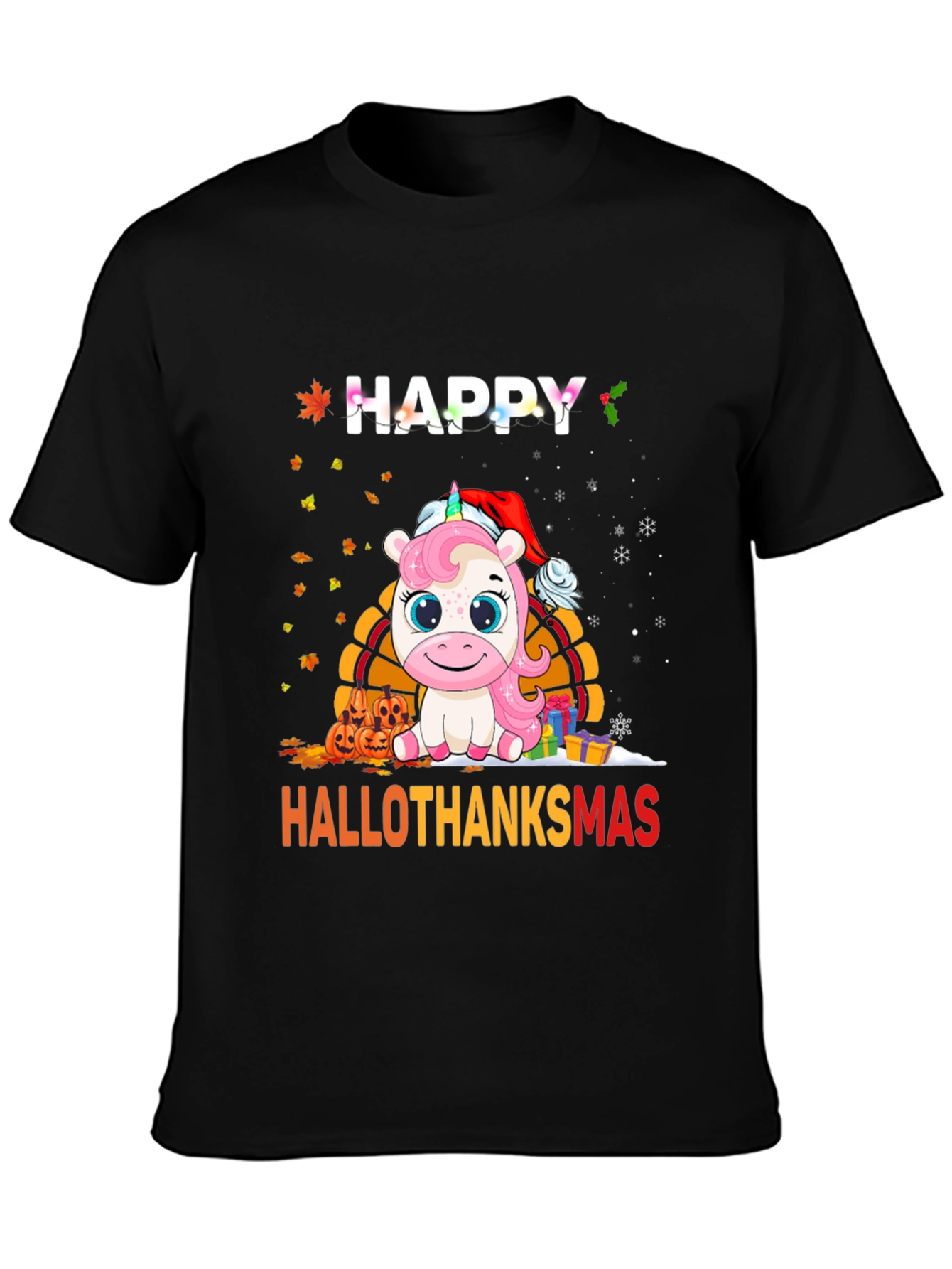 Happy Hallothanksmas Unicorn T-Shirt