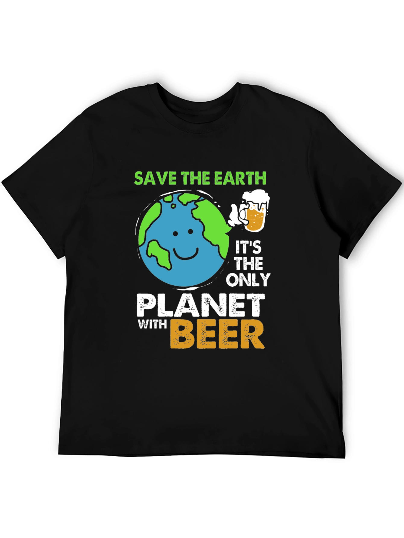 Save The Earth Planet Beer T-Shirt