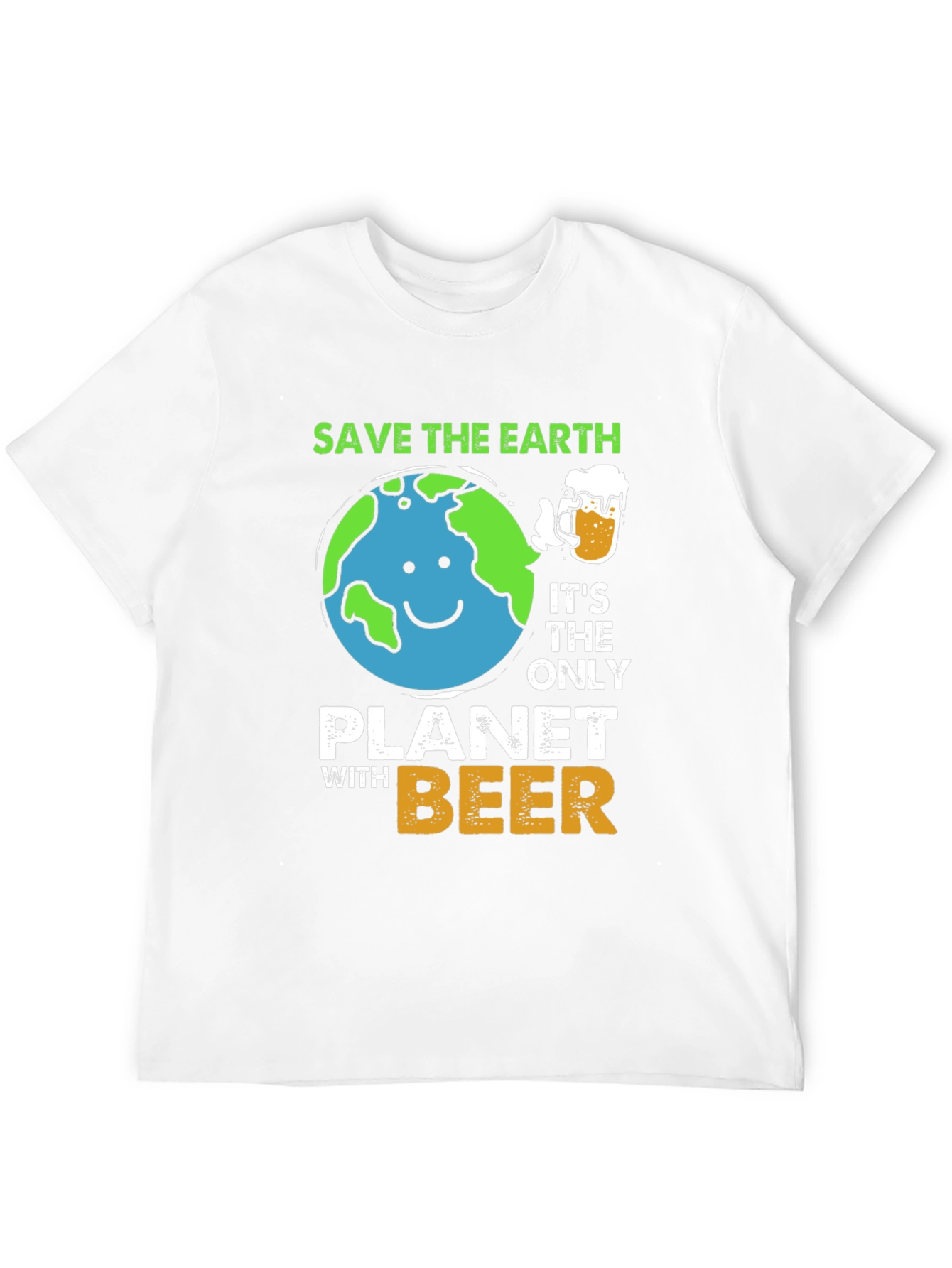 Save The Earth Planet Beer T-Shirt