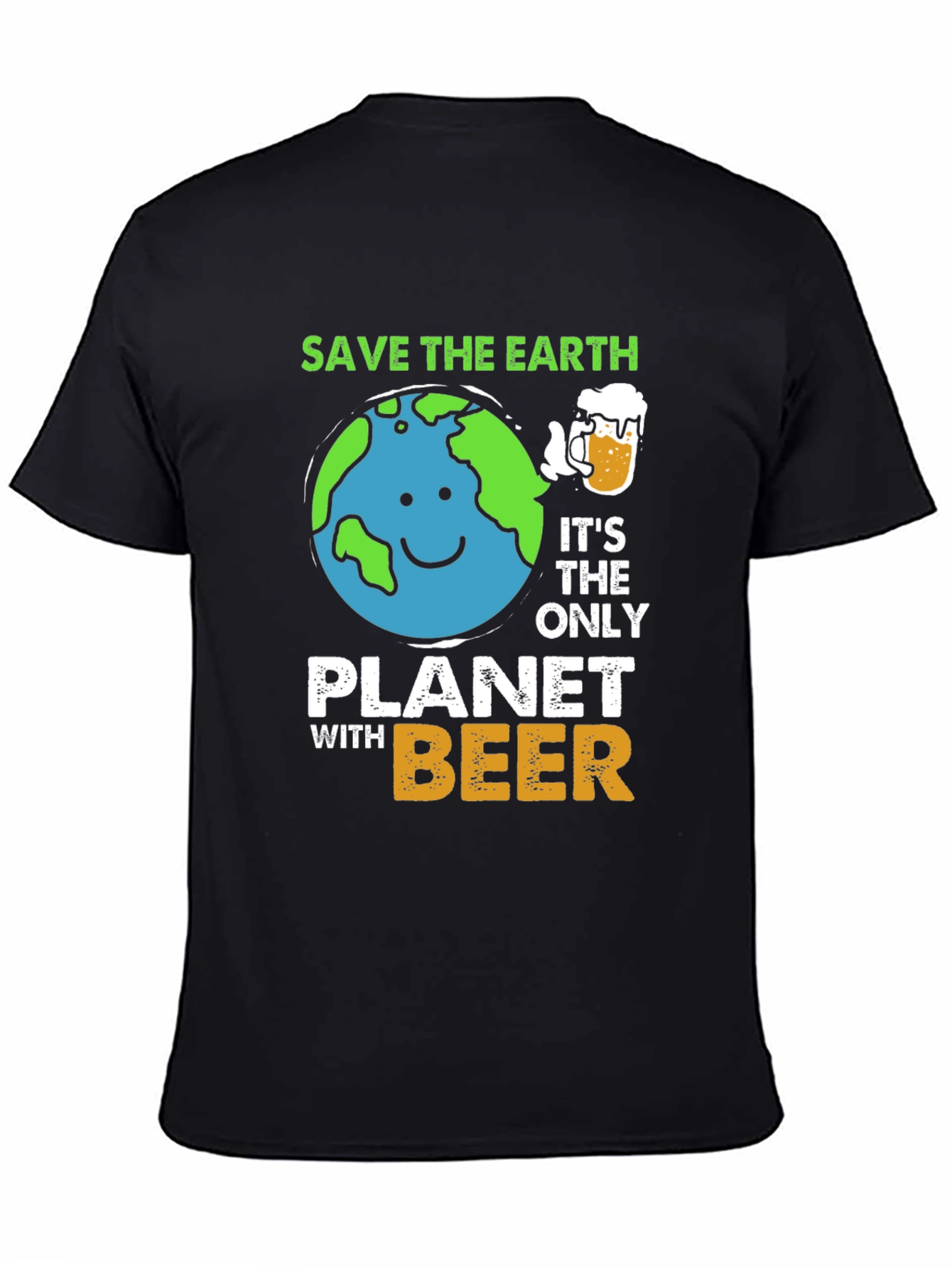 Save The Earth Planet Beer T-Shirt