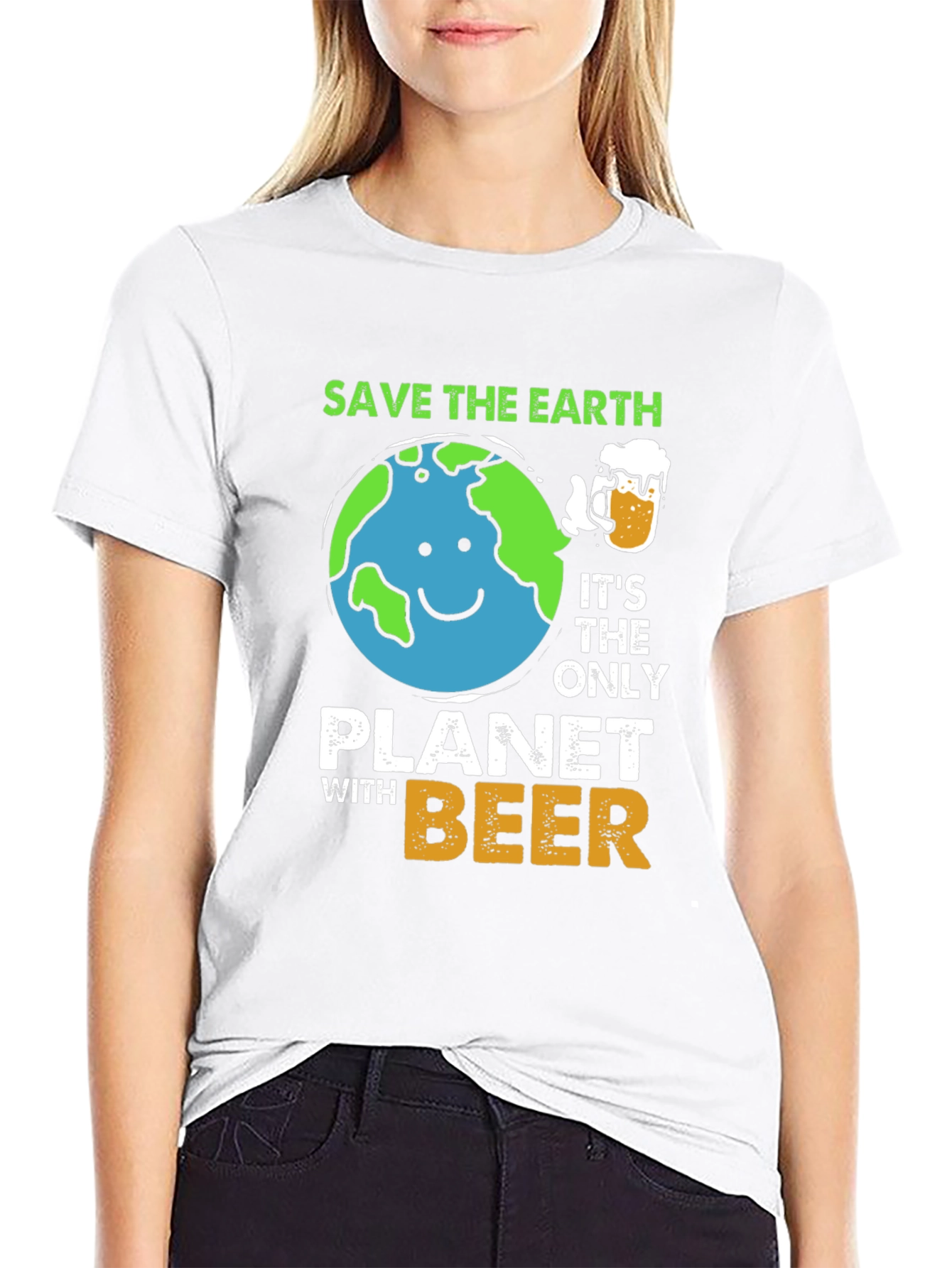 Save The Earth Planet Beer T-Shirt