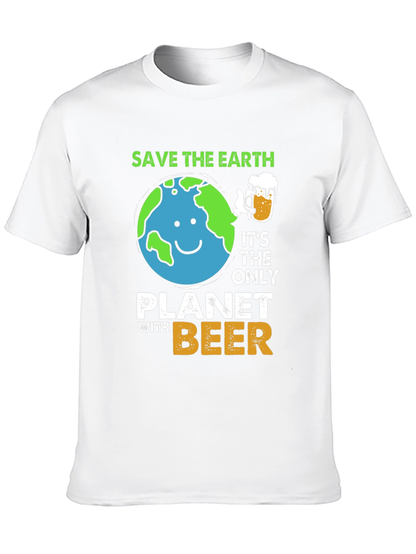 Save The Earth Planet Beer T-Shirt